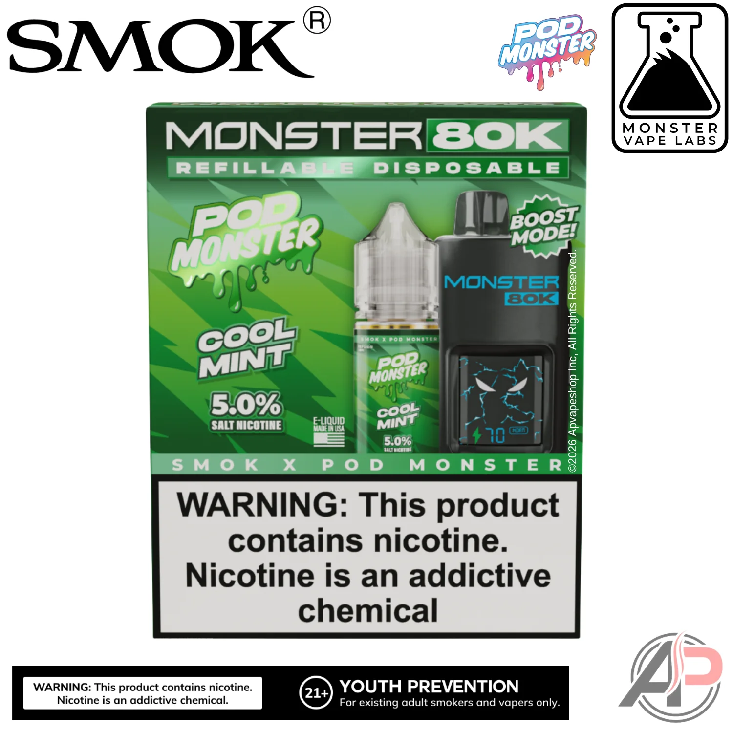 Smok Monster 80k Puffs Refillable Disposable Vape Device - Image 22