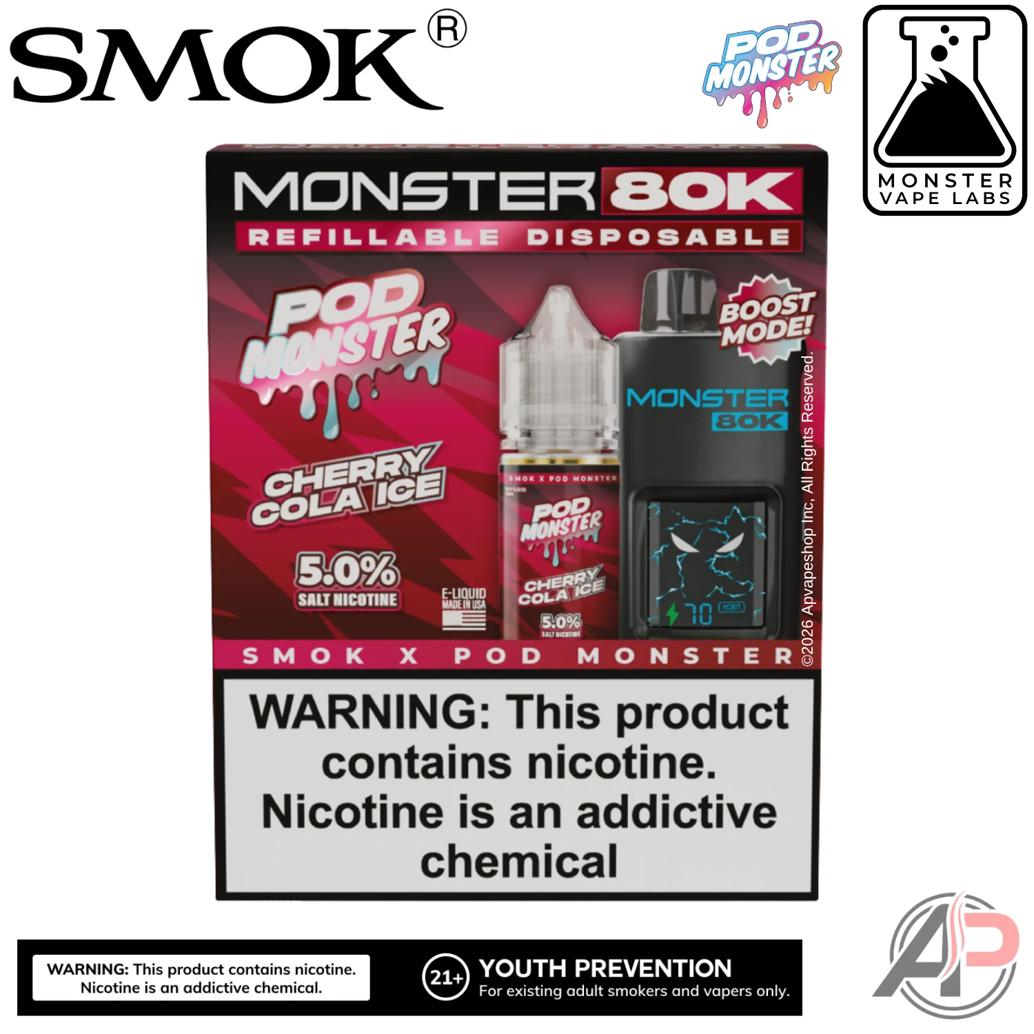 Smok Monster 80k Puffs Refillable Disposable Vape Device - Image 23
