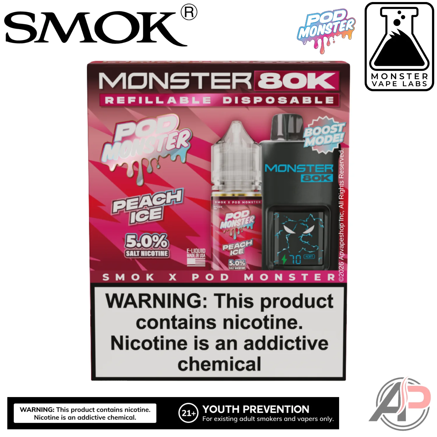 Smok Monster 80k Puffs Refillable Disposable Vape Device - Image 24