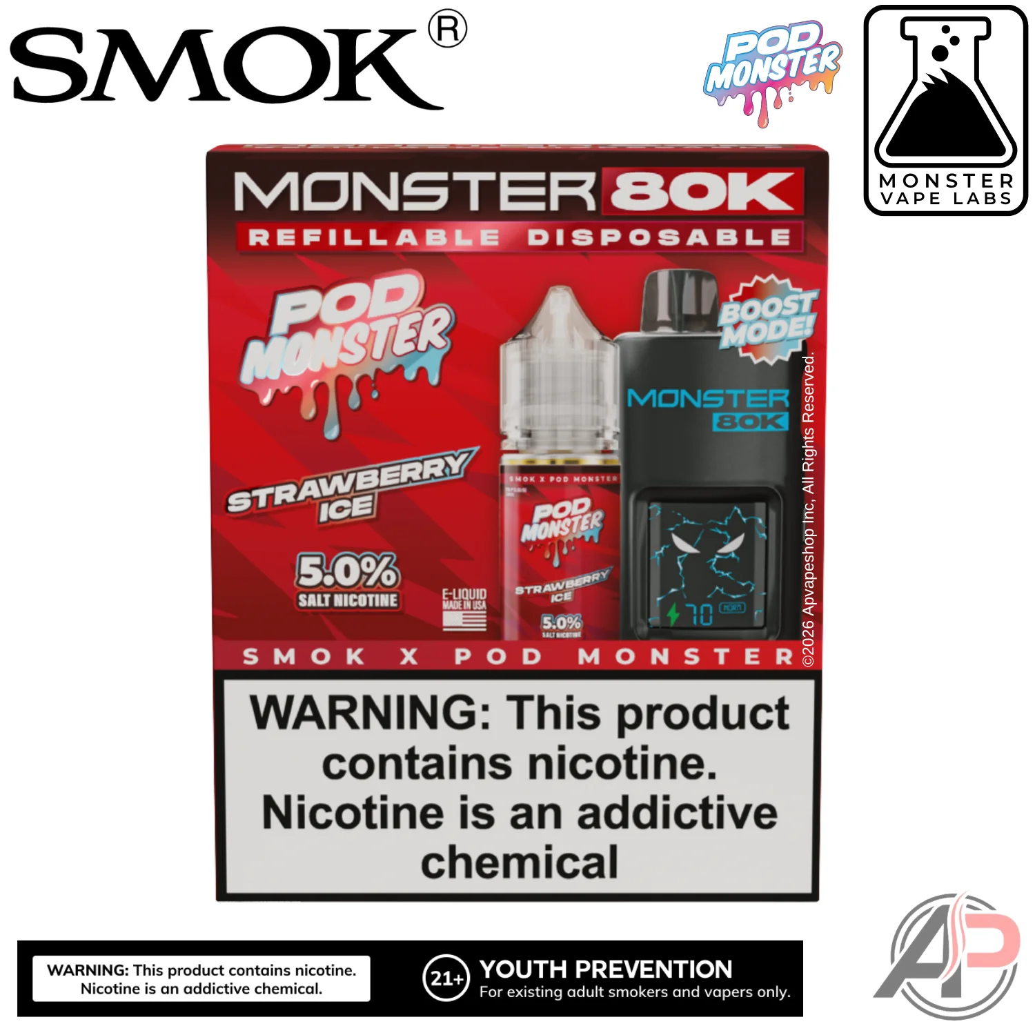 Smok Monster 80k Puffs Refillable Disposable Vape Device - Image 25