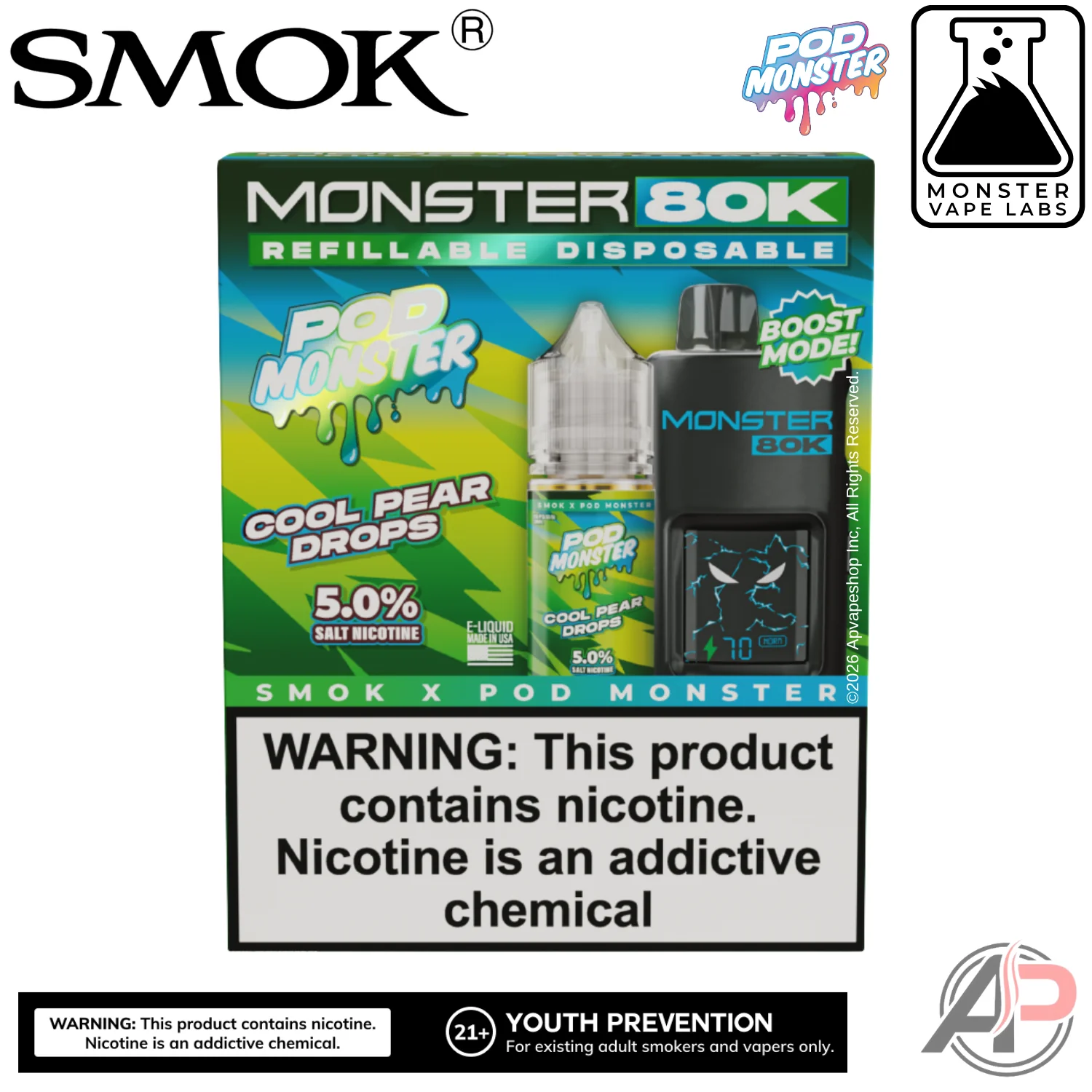 Smok Monster 80k Puffs Refillable Disposable Vape Device - Image 7