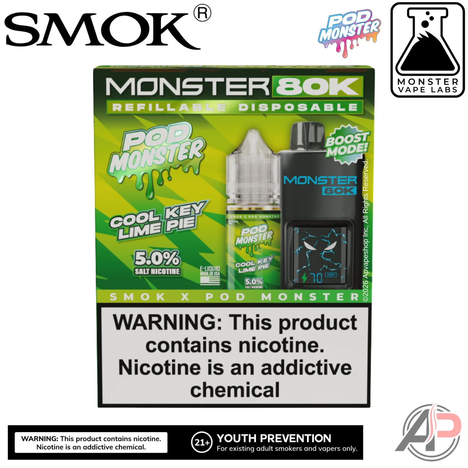 Smok Monster 80k Puffs Refillable Disposable Vape Device - Image 8