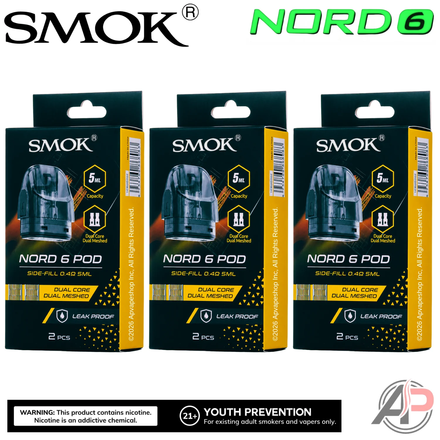 Smok Nord 6 Replacement Pods 2 Pack - Image 2