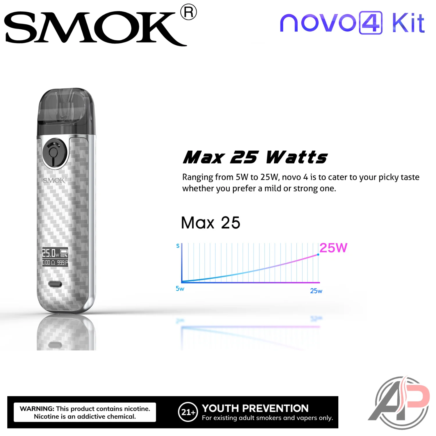 Smok Novo 4 25w Pod System Starter Kit Device - Image 3