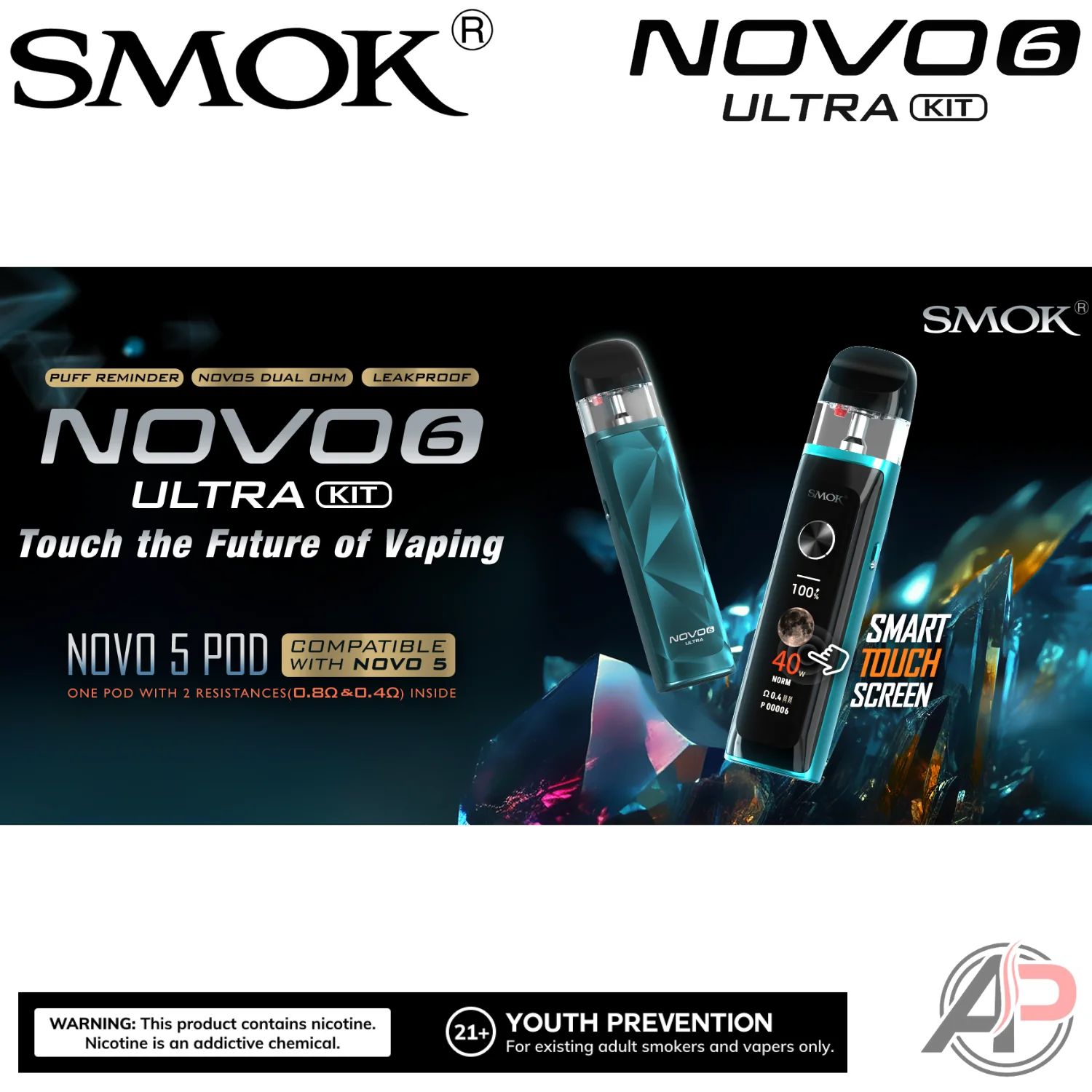 Smok Novo 6 Ultra Pod System Starter Kit Device - Image 2