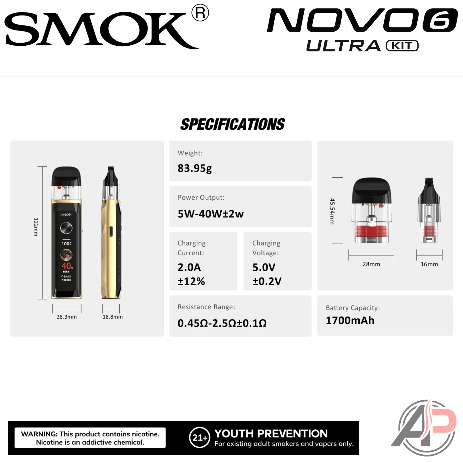Smok Novo 6 Ultra Pod System Starter Kit Device - Image 4