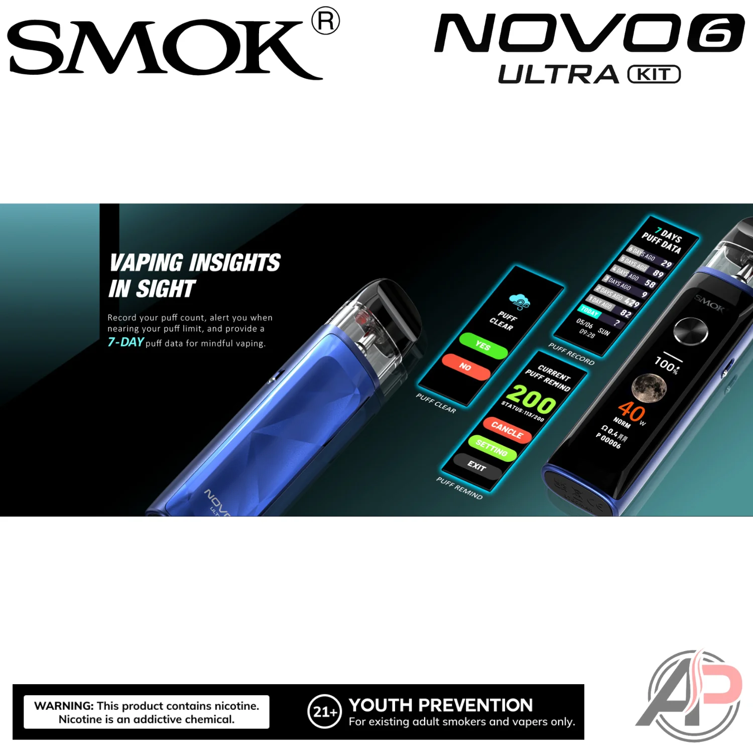 Smok Novo 6 Ultra Pod System Starter Kit Device - Image 7