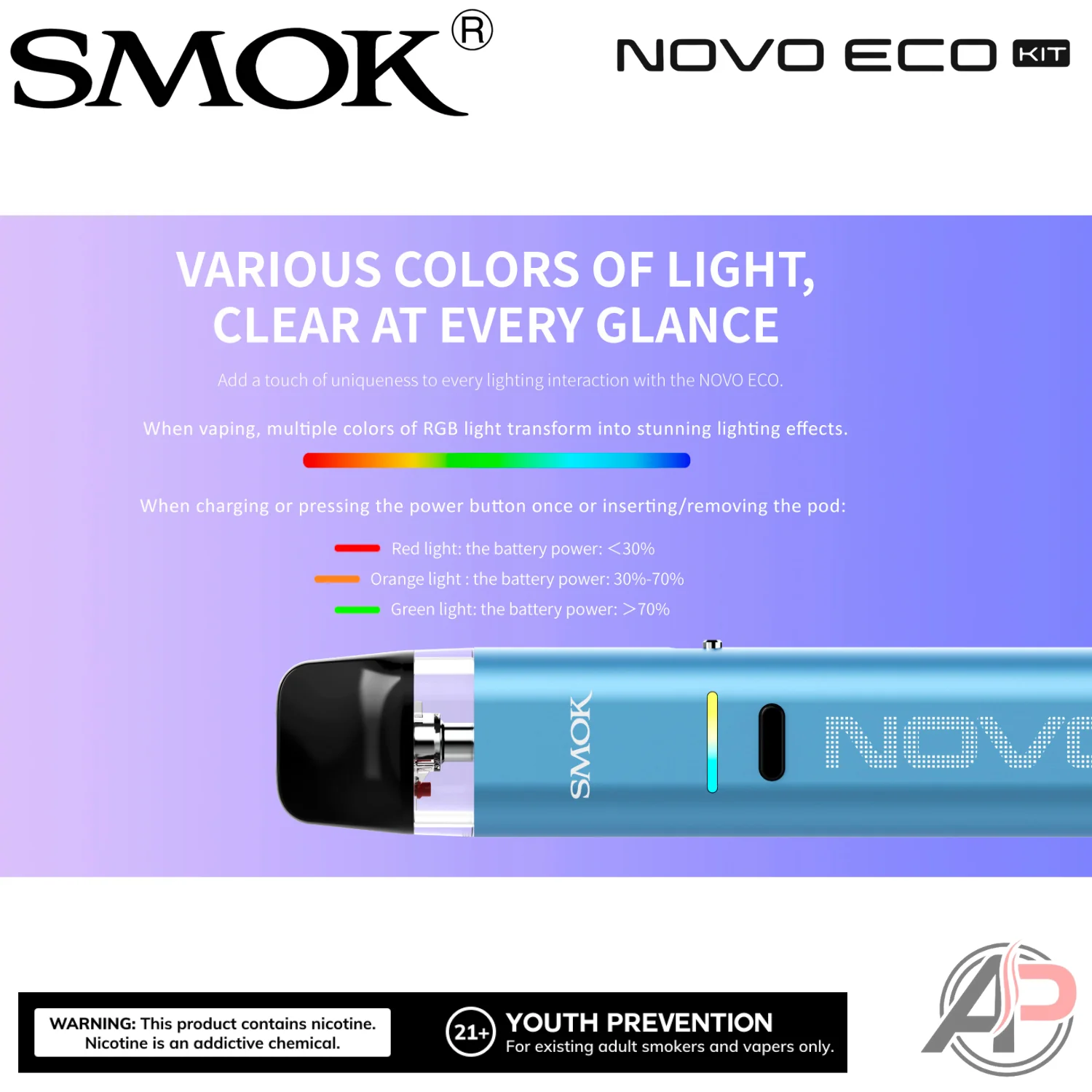 Smok Novo Eco 30w Pod System Starter Kit device - Image 7