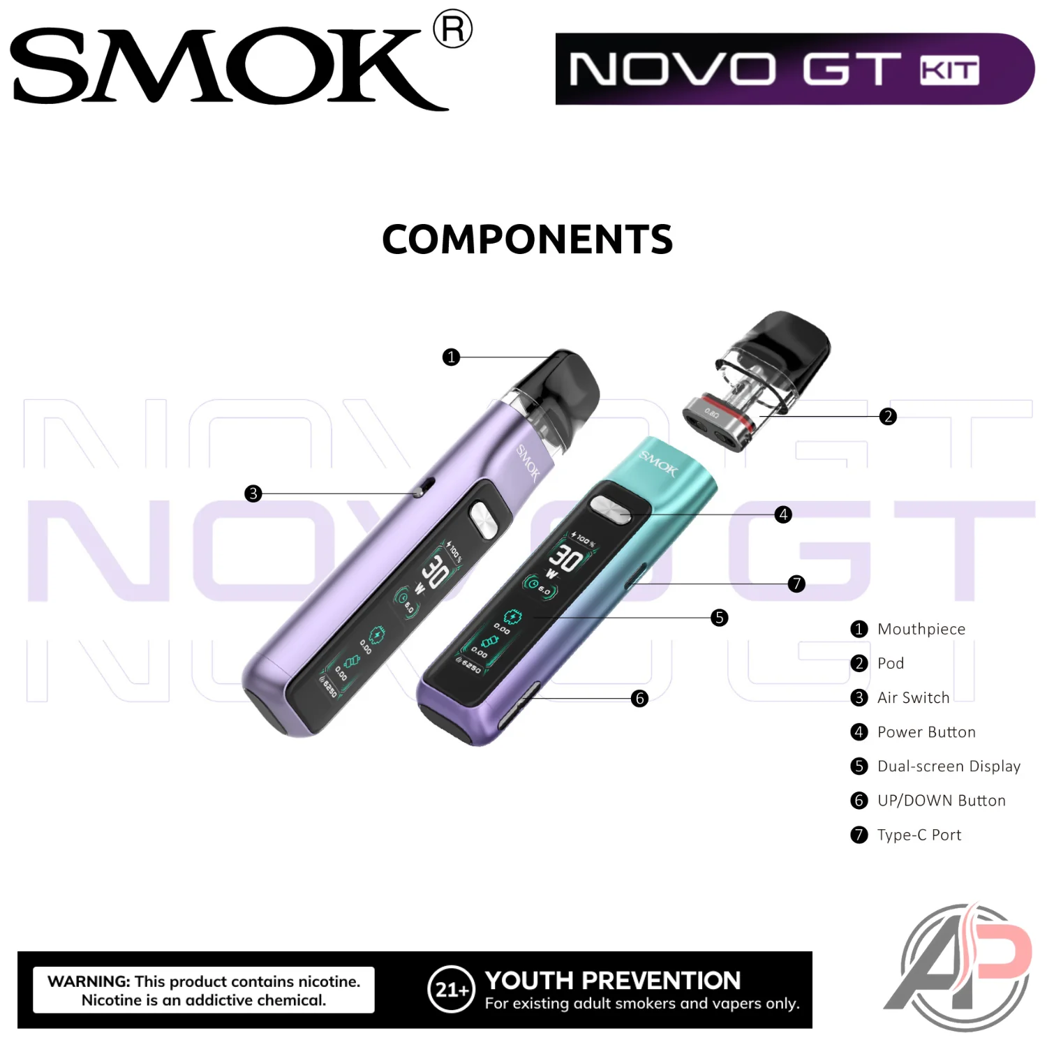 Smok Novo GT 30w Pod System Starter Kit Device - Image 4