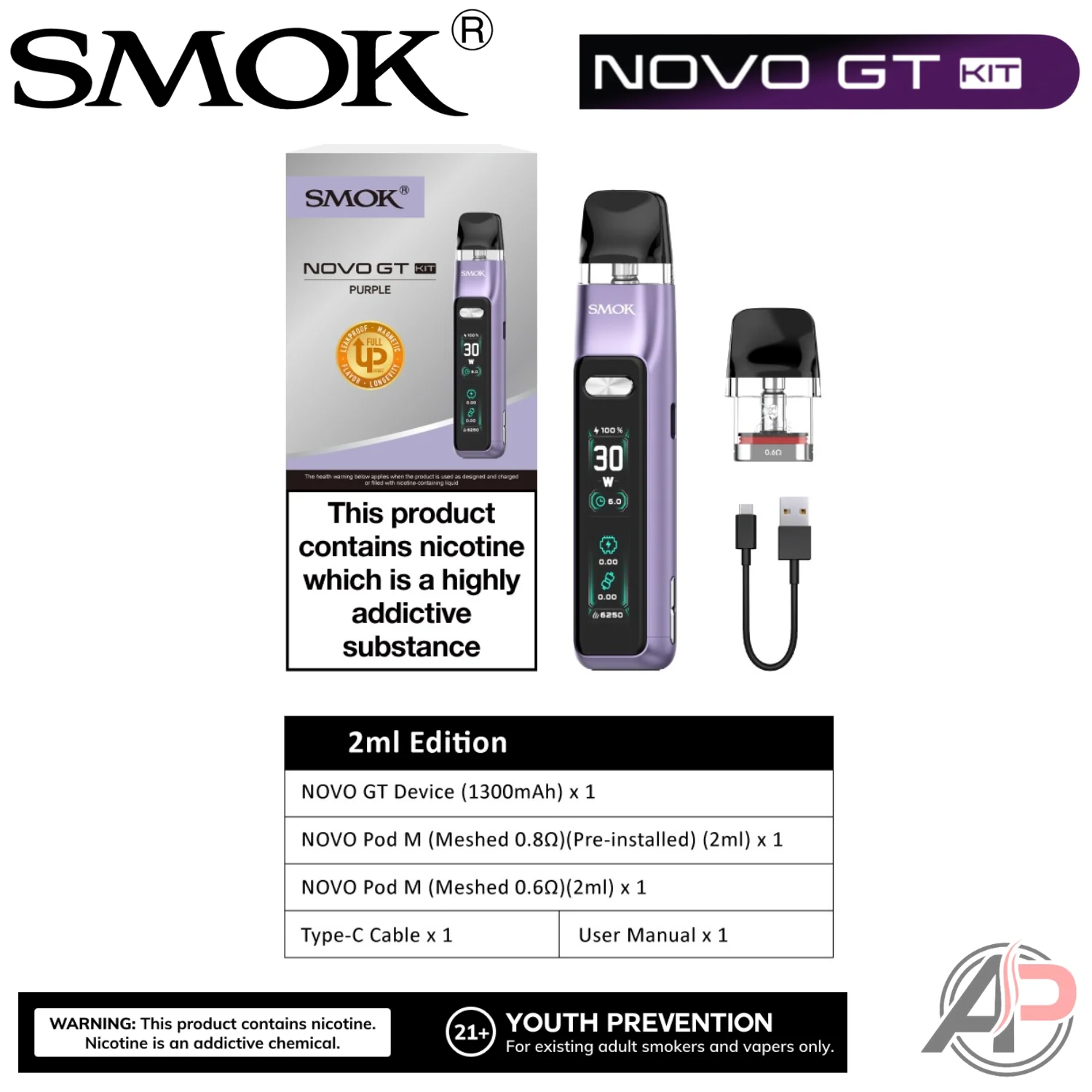 Smok Novo GT 30w Pod System Starter Kit Device - Image 8