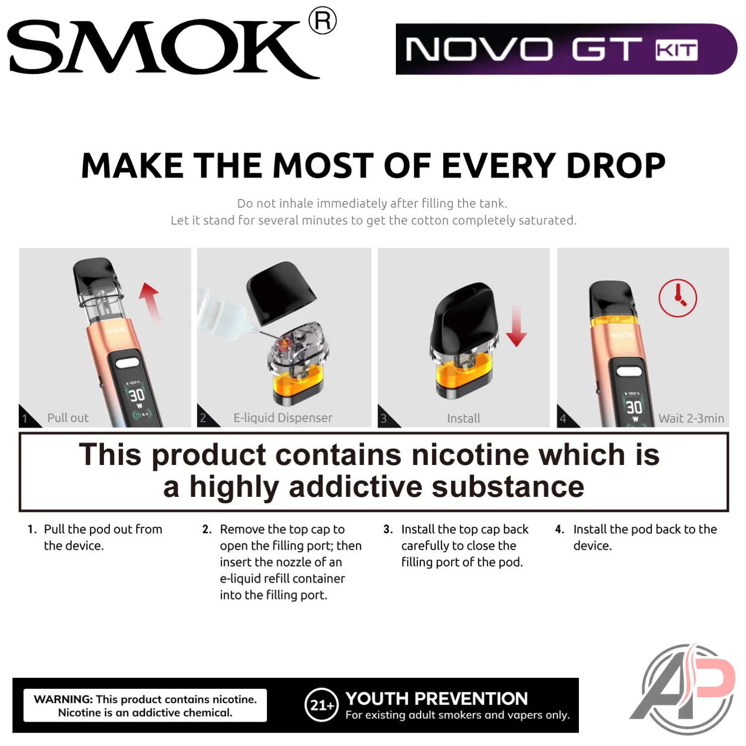 Smok Novo GT 30w Pod System Starter Kit Device - Image 9