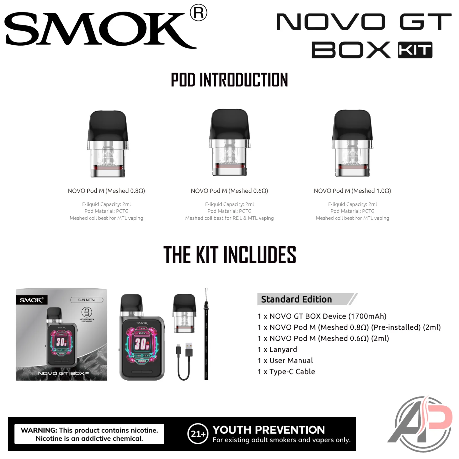 Smok Novo GT Box 30w Pod System Starter Kit device - Image 10