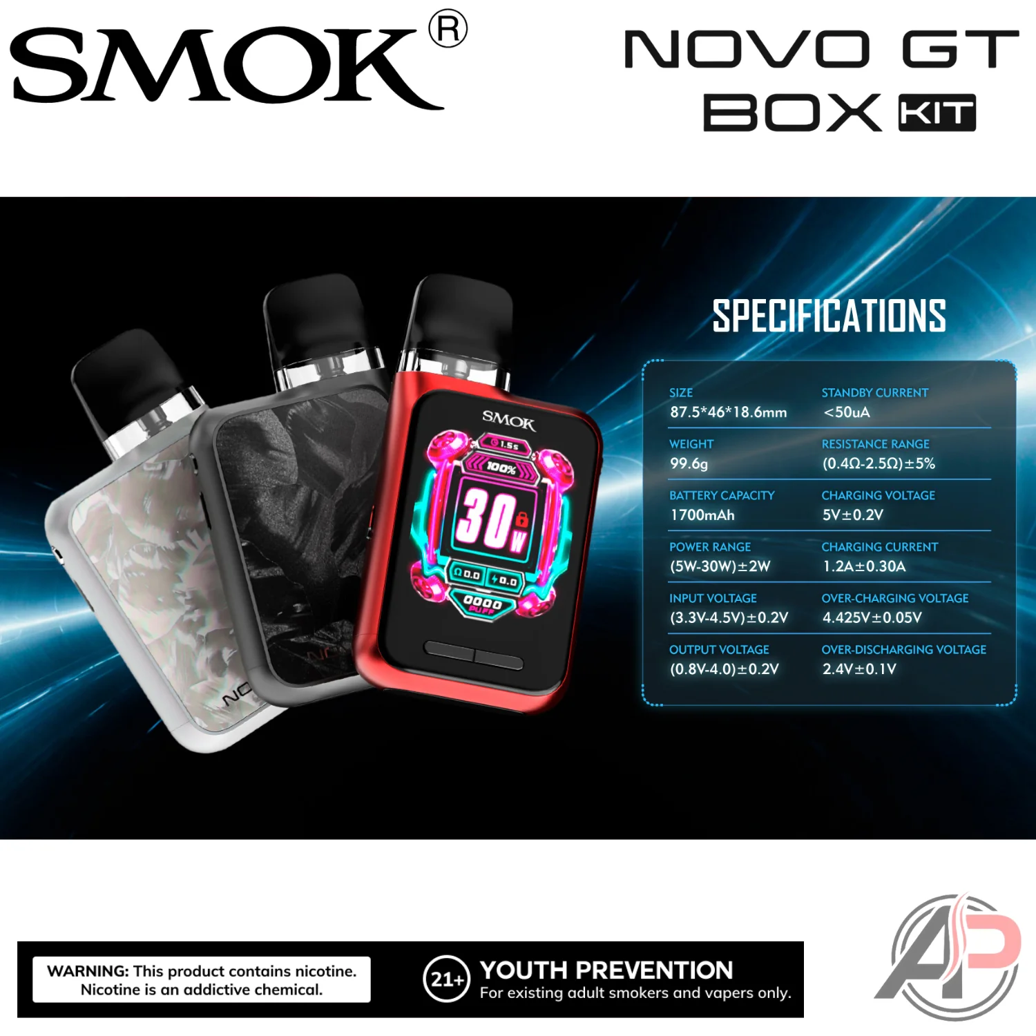 Smok Novo GT Box 30w Pod System Starter Kit device - Image 3