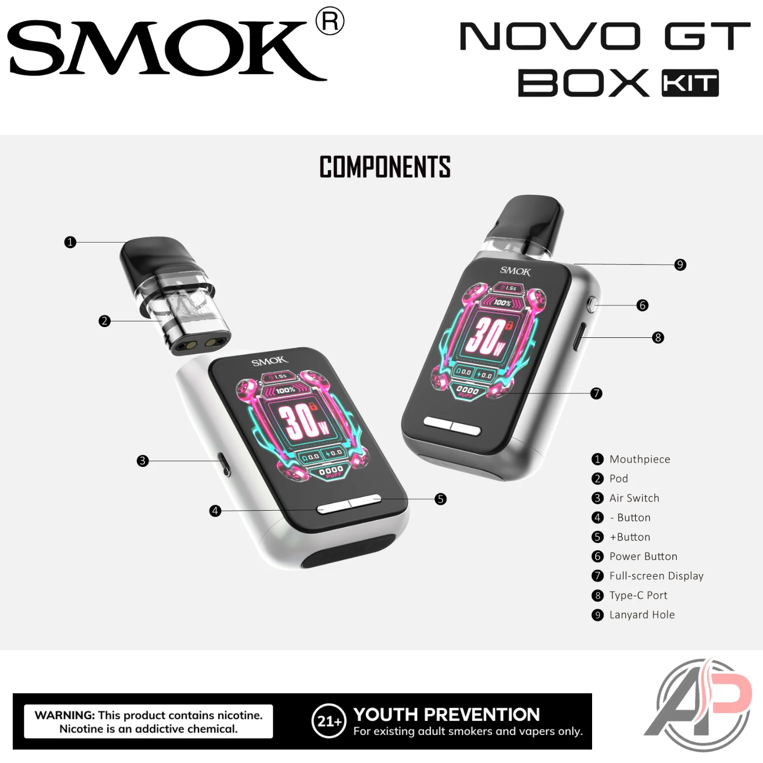 Smok Novo GT Box 30w Pod System Starter Kit device - Image 4