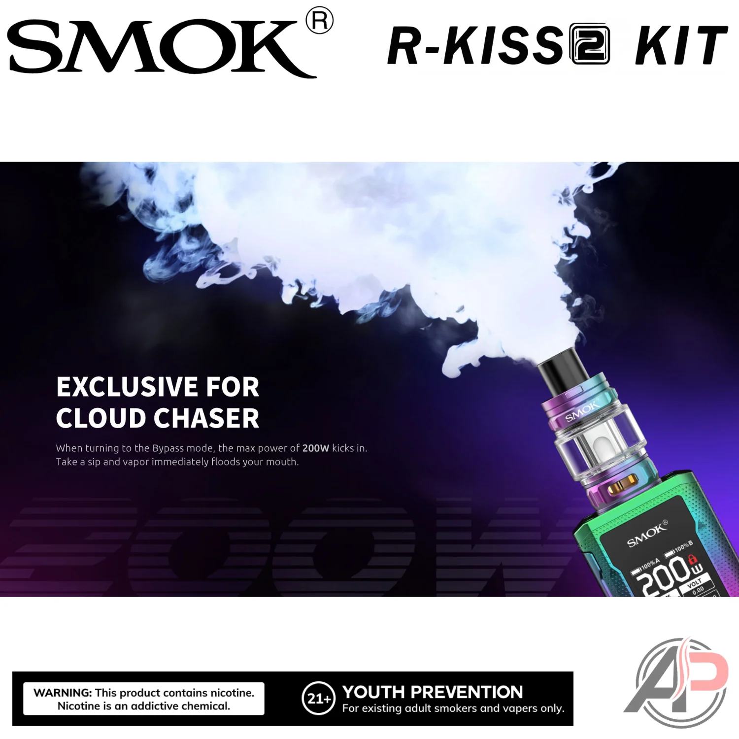Smok R-Kiss 2 200W Box Mod Starter Kit Device - Image 15