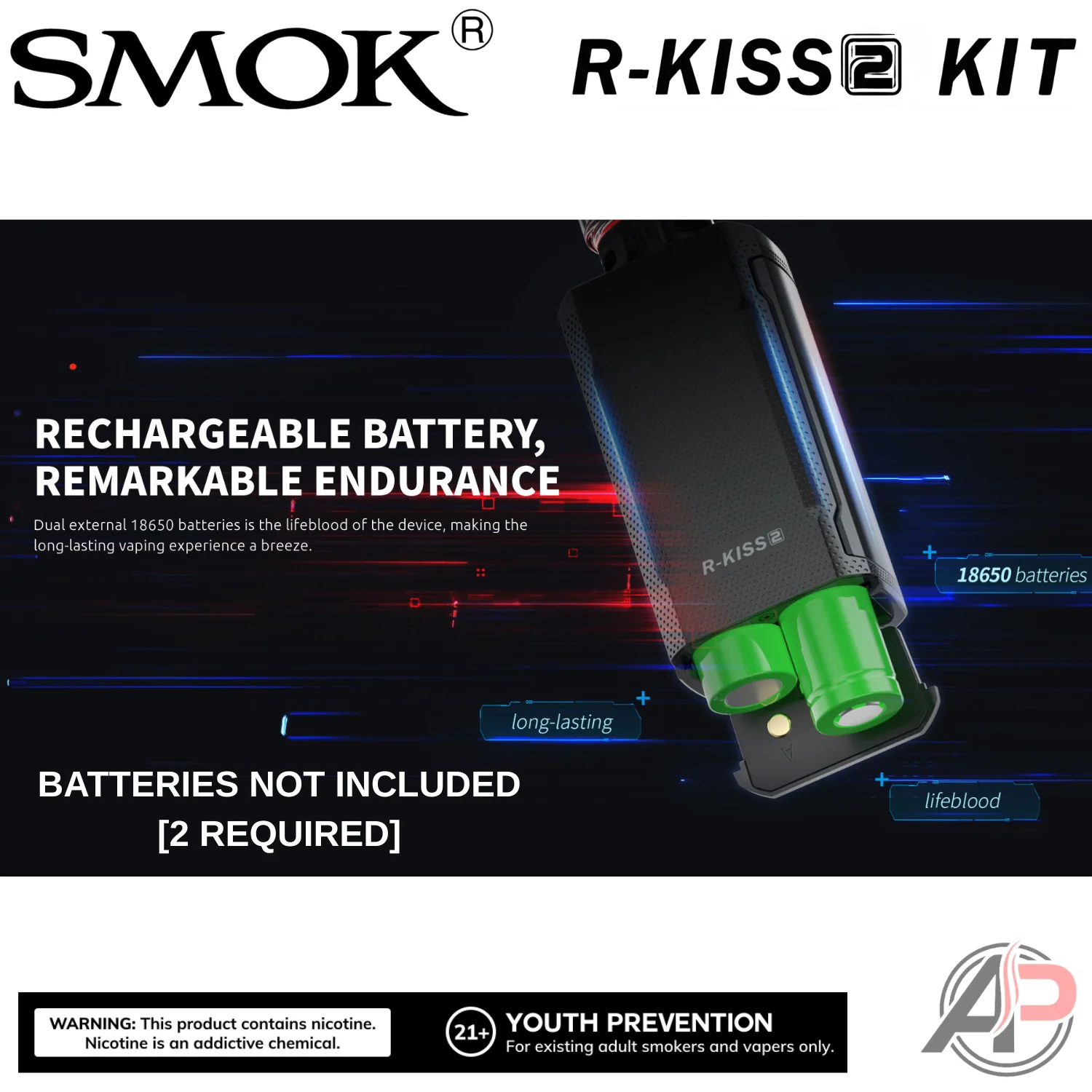 Smok R-Kiss 2 200W Box Mod Starter Kit Device - Image 17