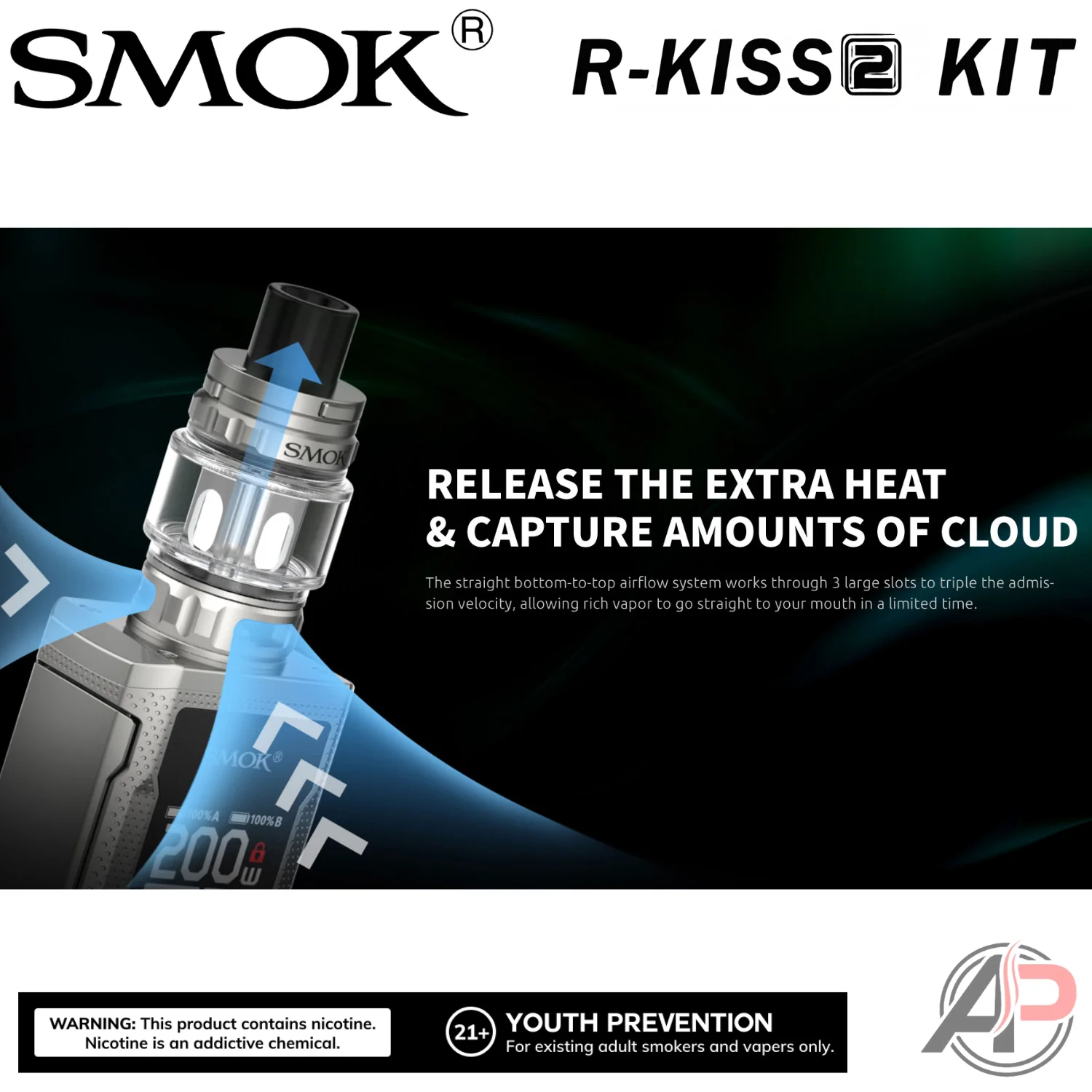 Smok R-Kiss 2 200W Box Mod Starter Kit Device - Image 20