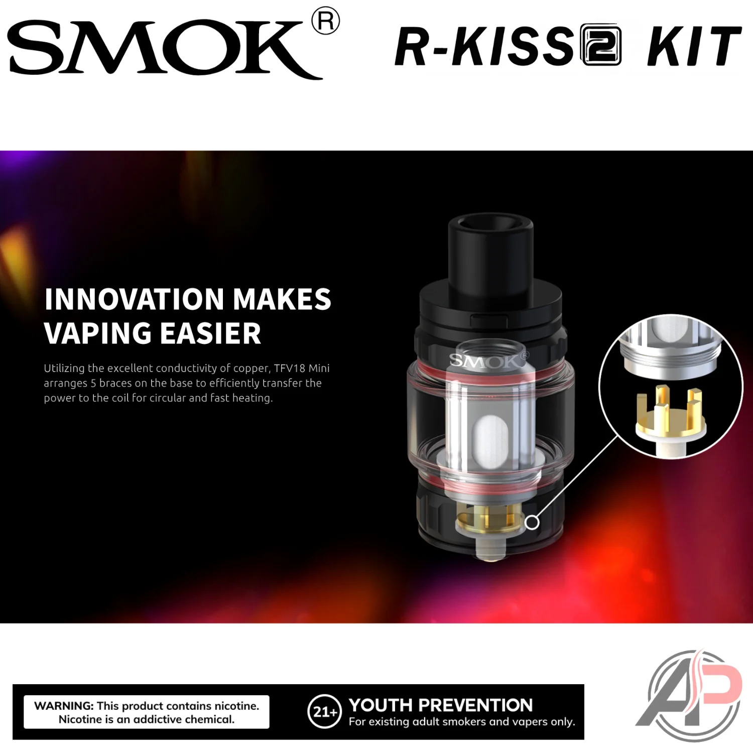 Smok R-Kiss 2 200W Box Mod Starter Kit Device - Image 21