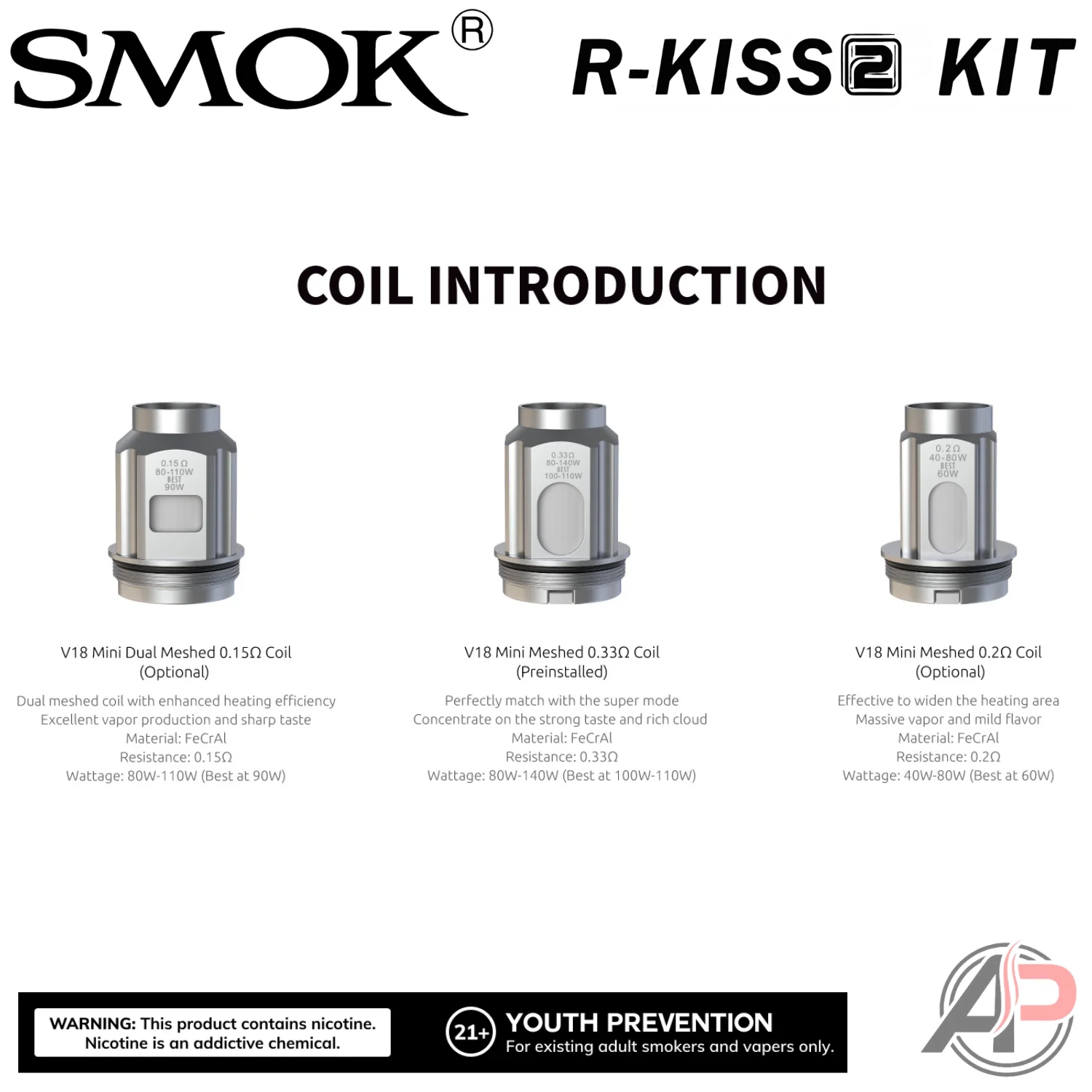 Smok R-Kiss 2 200W Box Mod Starter Kit Device - Image 25