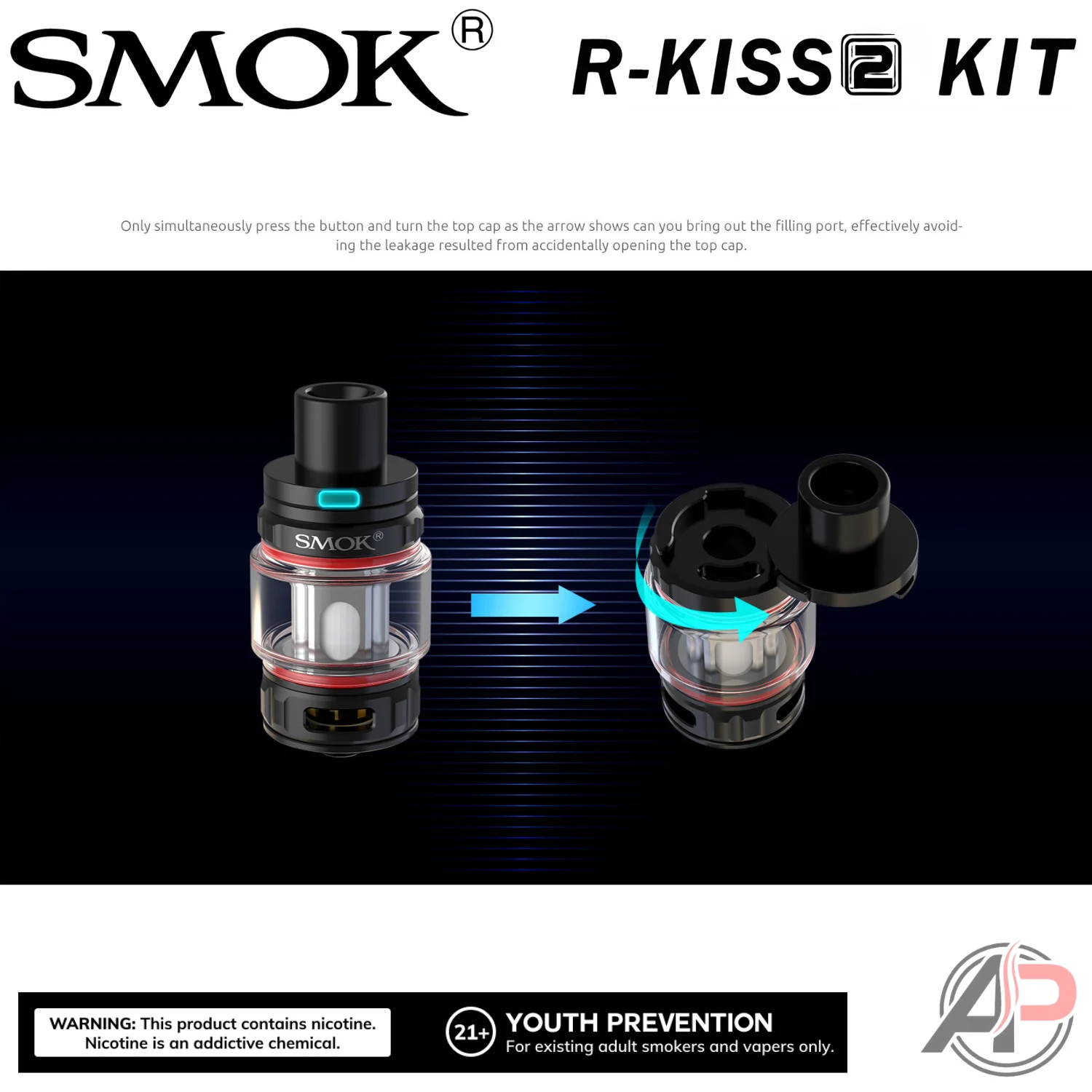 Smok R-Kiss 2 200W Box Mod Starter Kit Device - Image 26