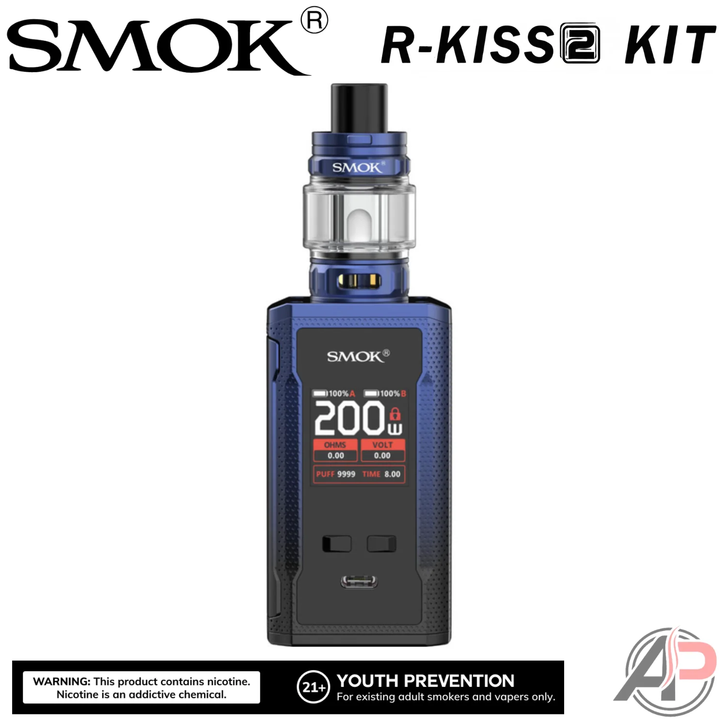 Smok R-Kiss 2 200W Box Mod Starter Kit Device - Image 3