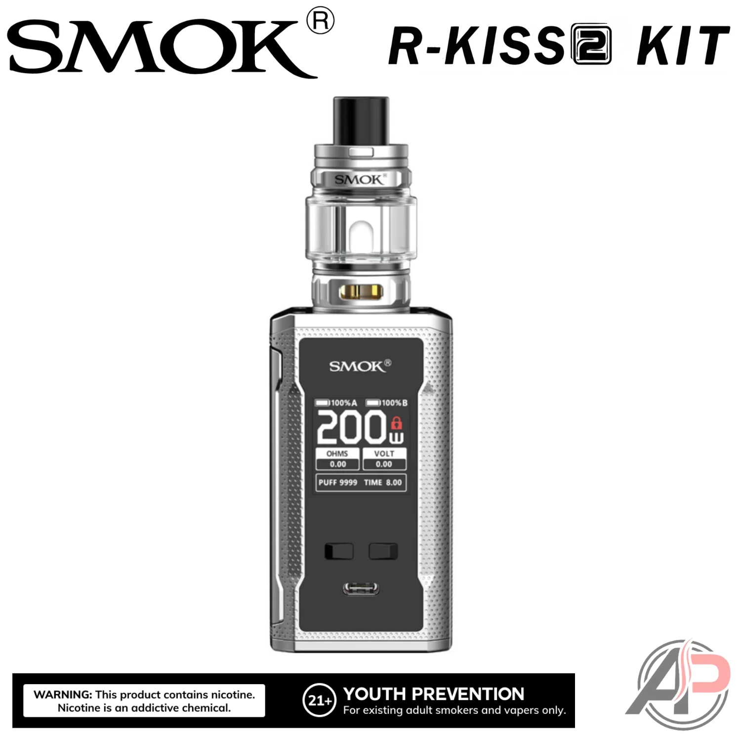 Smok R-Kiss 2 200W Box Mod Starter Kit Device - Image 4