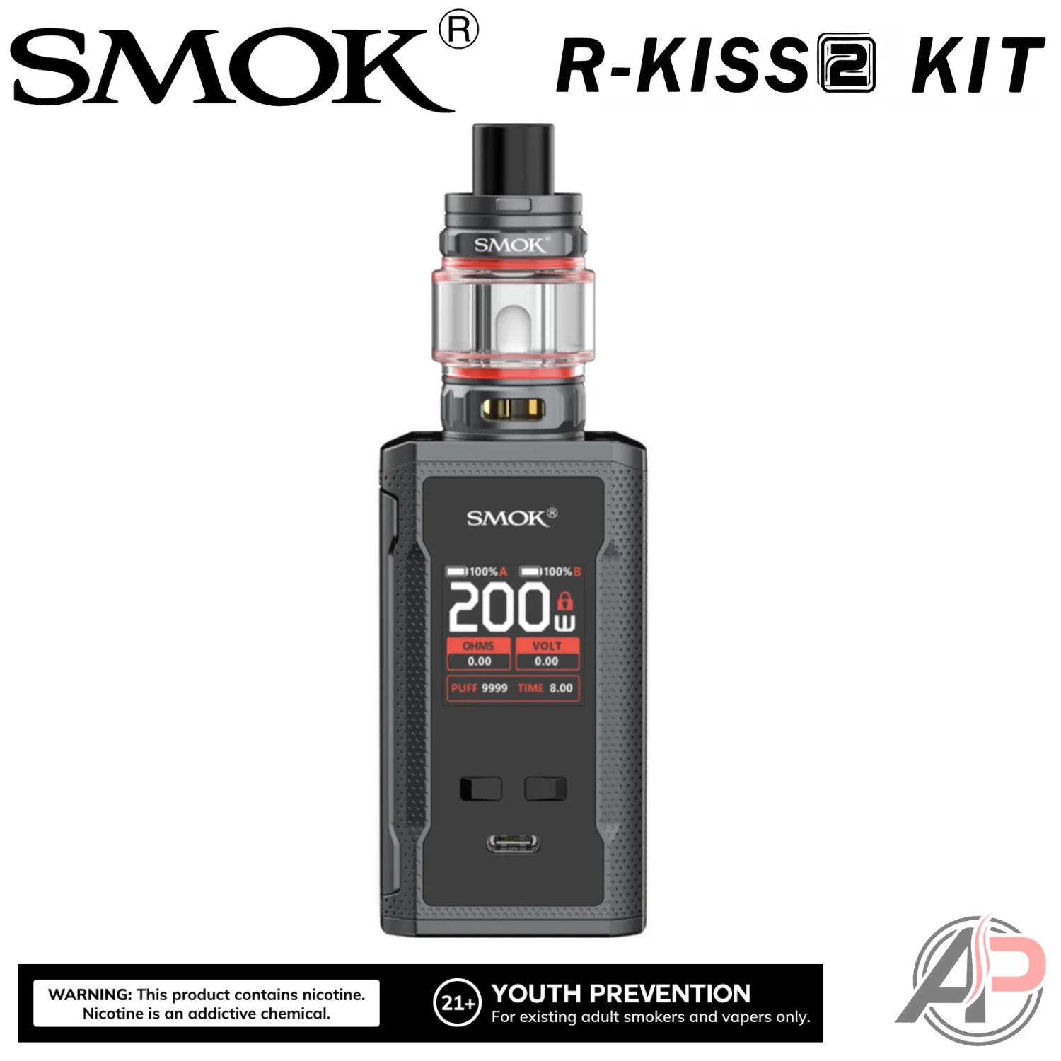 Smok R-Kiss 2 200W Box Mod Starter Kit Device - Image 5