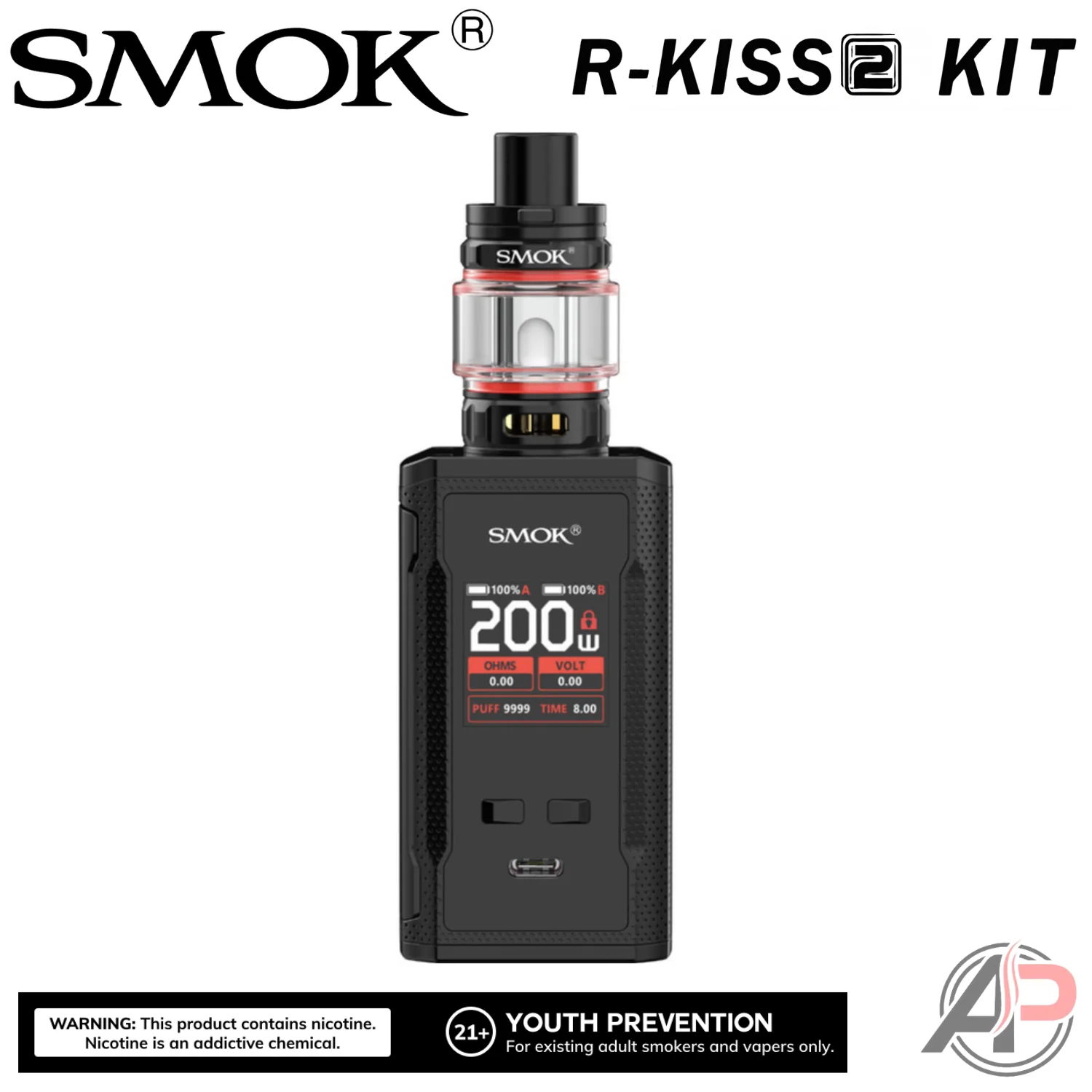 Smok R-Kiss 2 200W Box Mod Starter Kit Device - Image 6