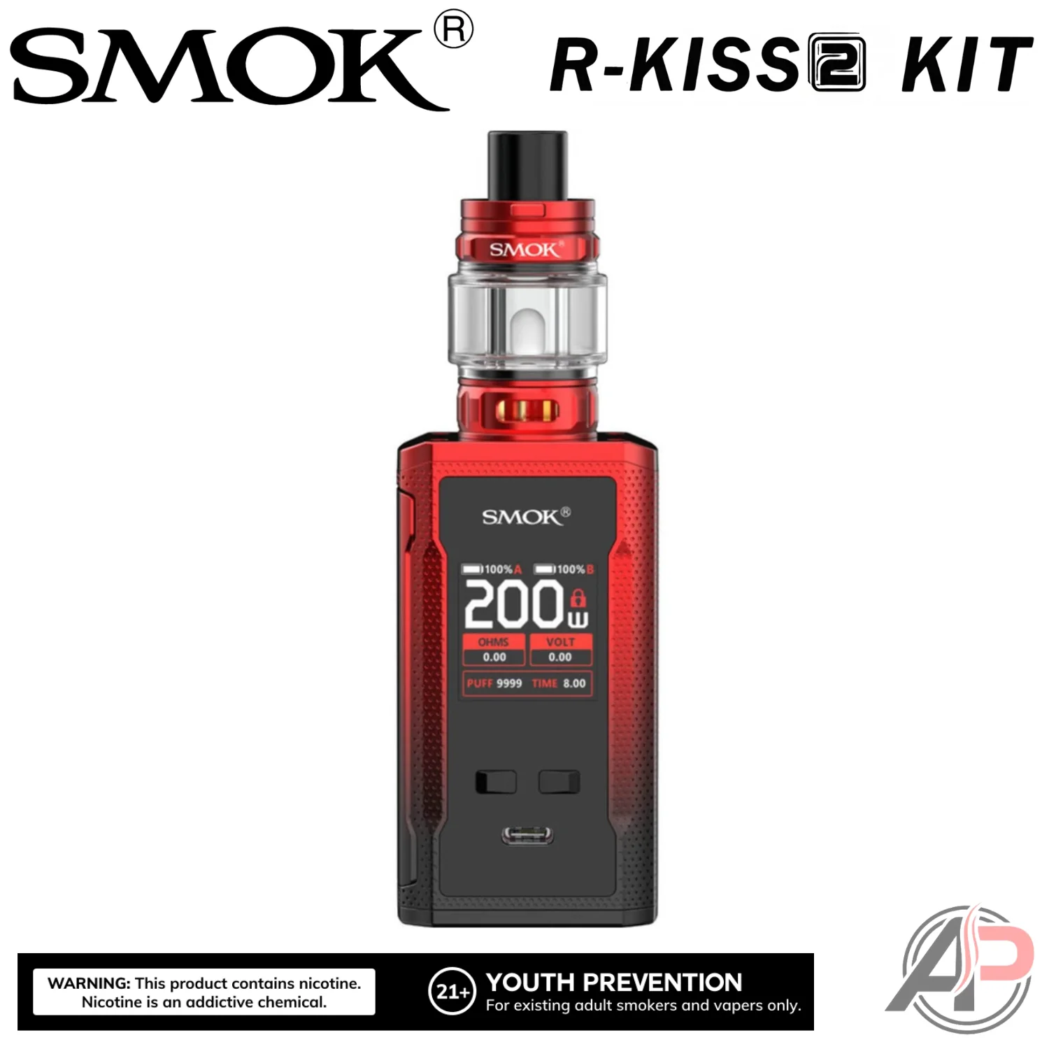 Smok R-Kiss 2 200W Box Mod Starter Kit Device - Image 8