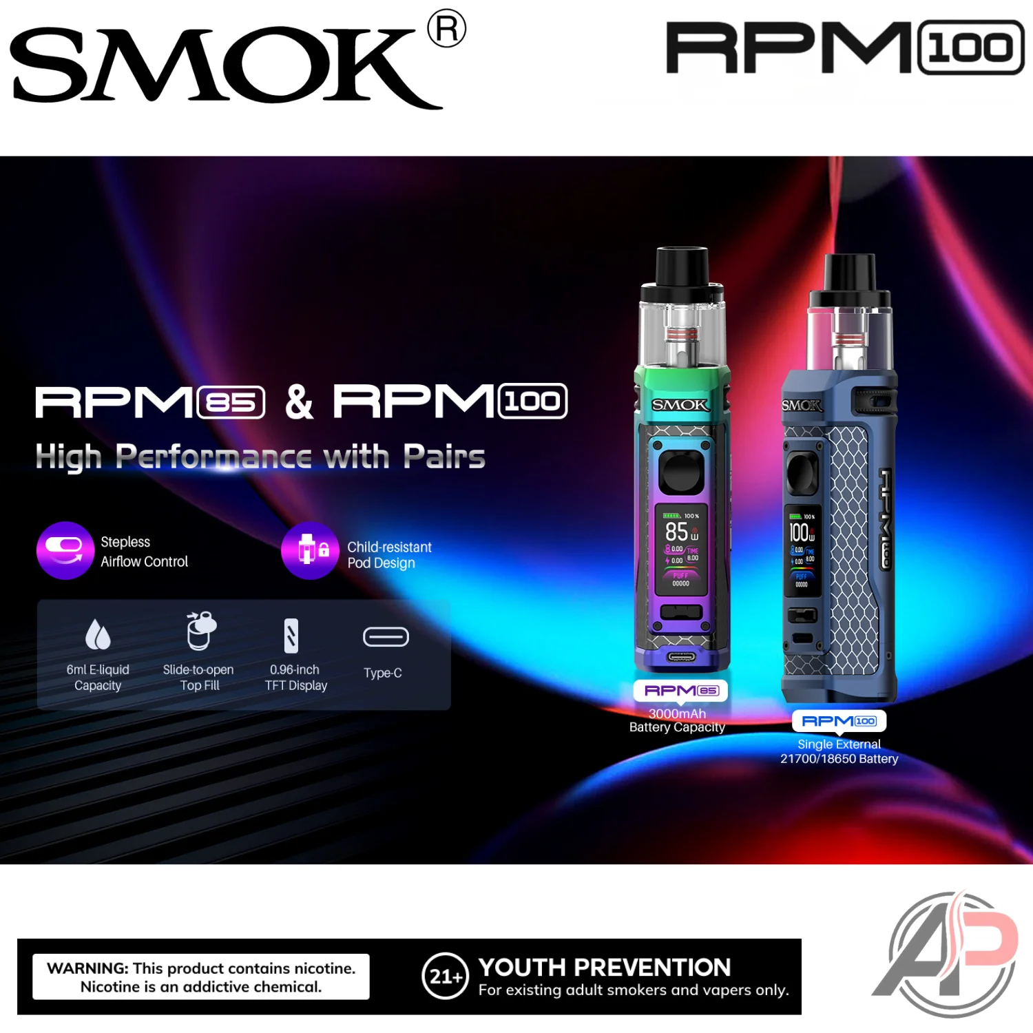 Smok Rpm 100W Pod Mod System Starter Kit Device - Image 2