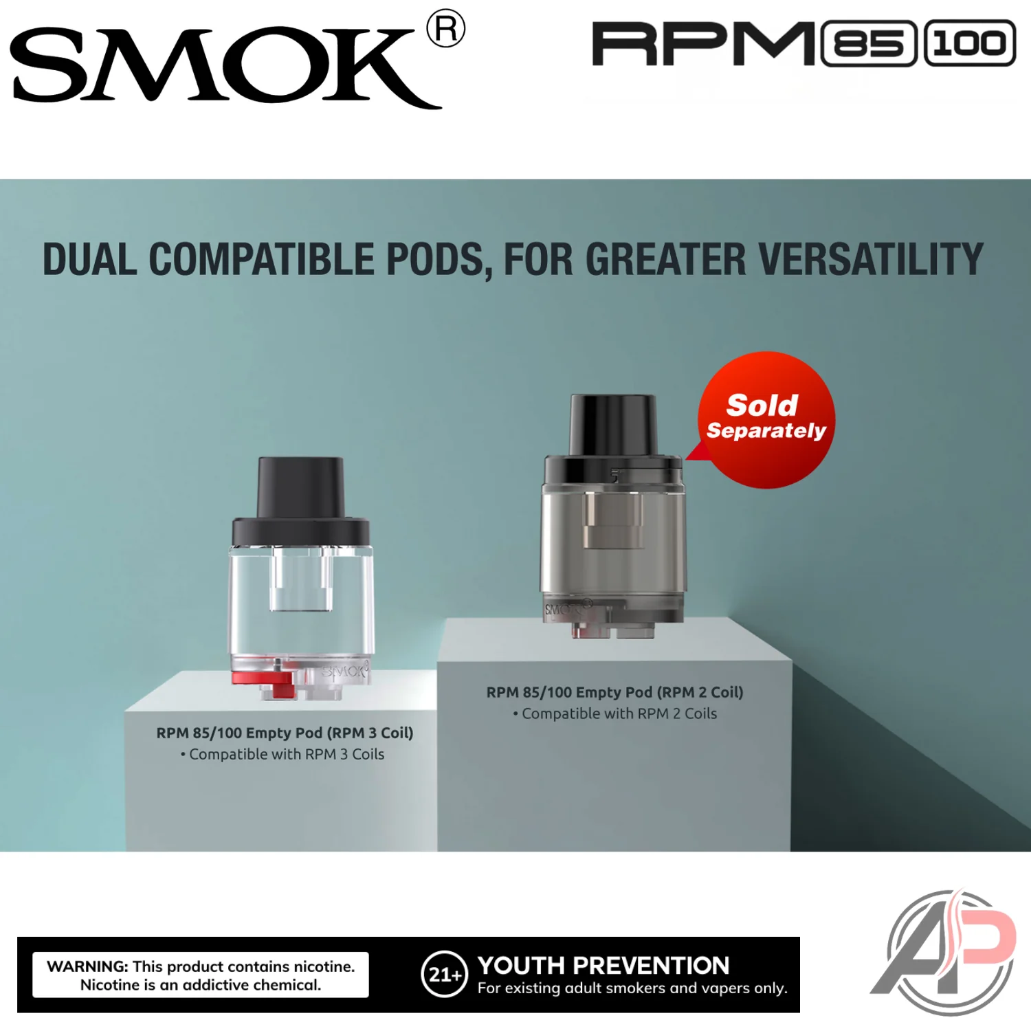 Smok RPM 85/100 Empty Replacement Pods 3 Pack - Image 2