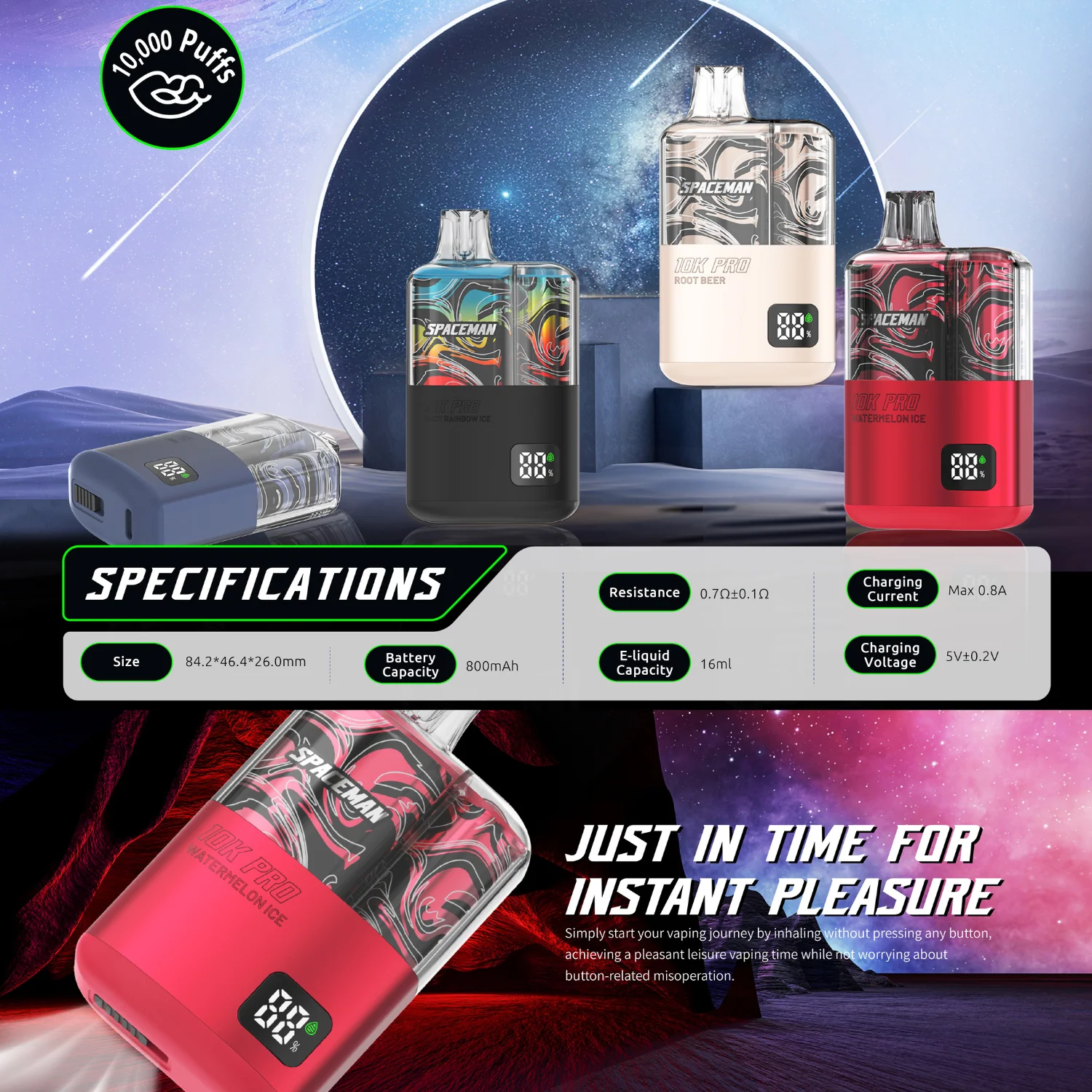 Smok Spaceman Vape 10K Pro Disposable Device - Image 6