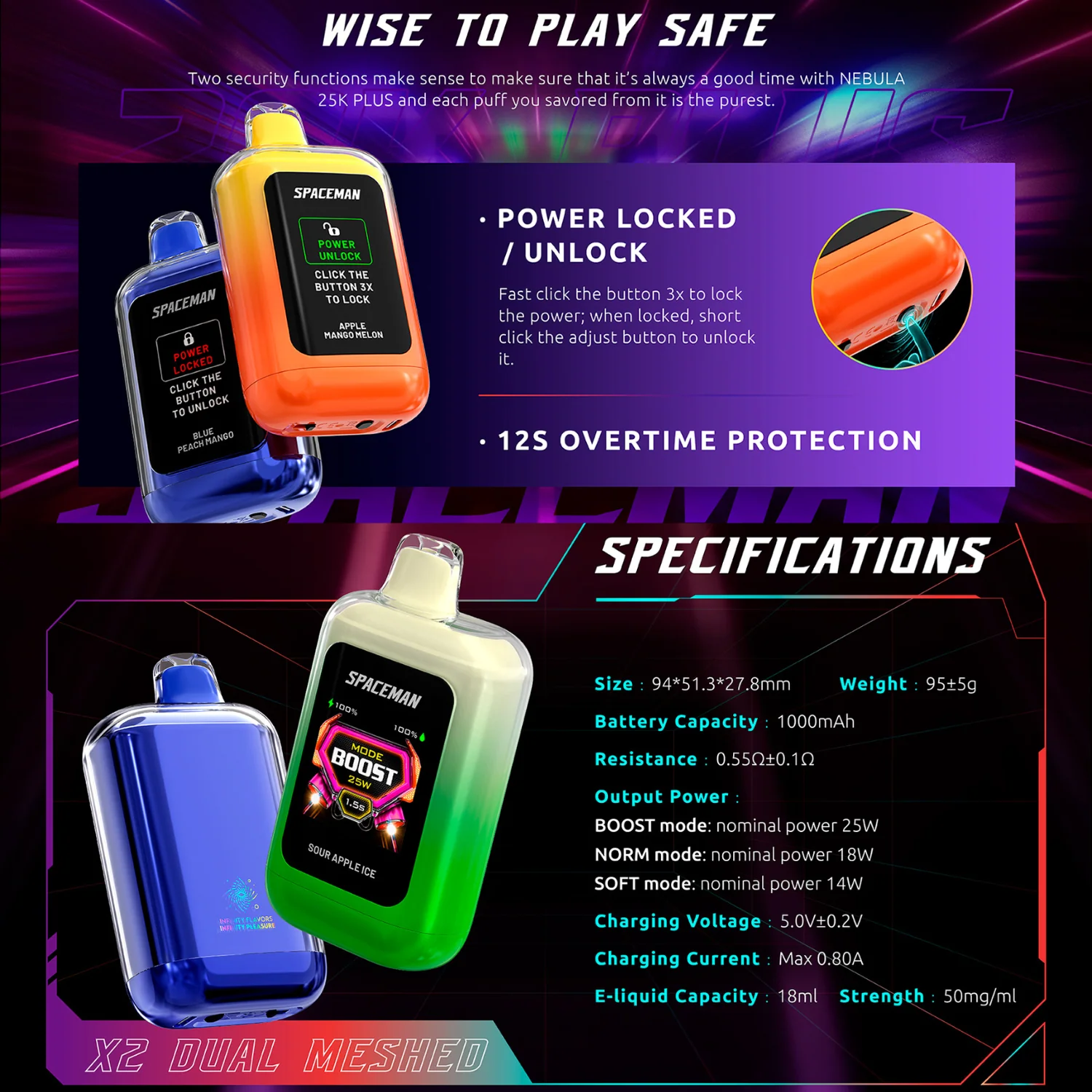 Smok Spaceman Nebula 25k Plus Disposable Vape Device - Image 22