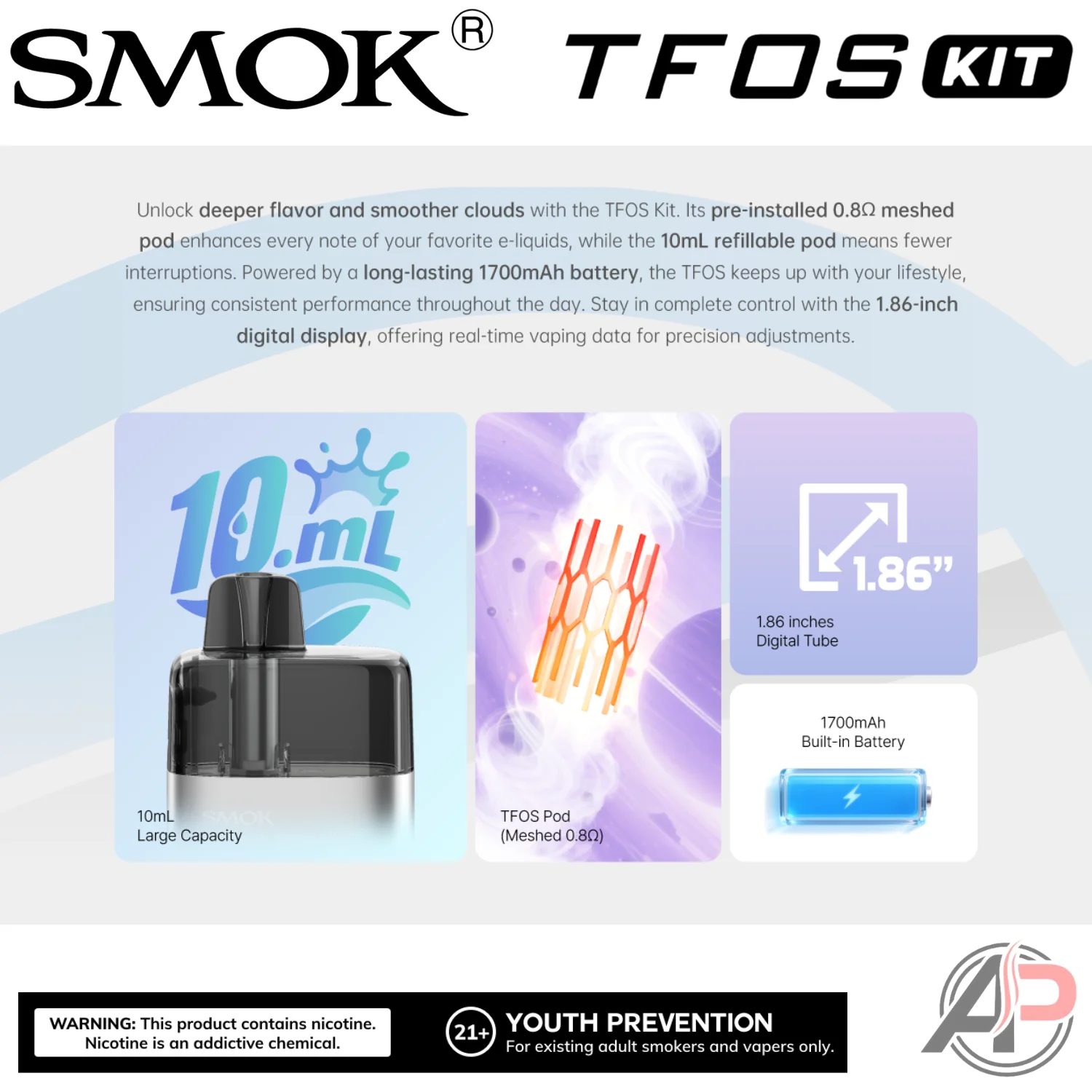 Smok TFOS Pod System Starter Kit Device - Image 3