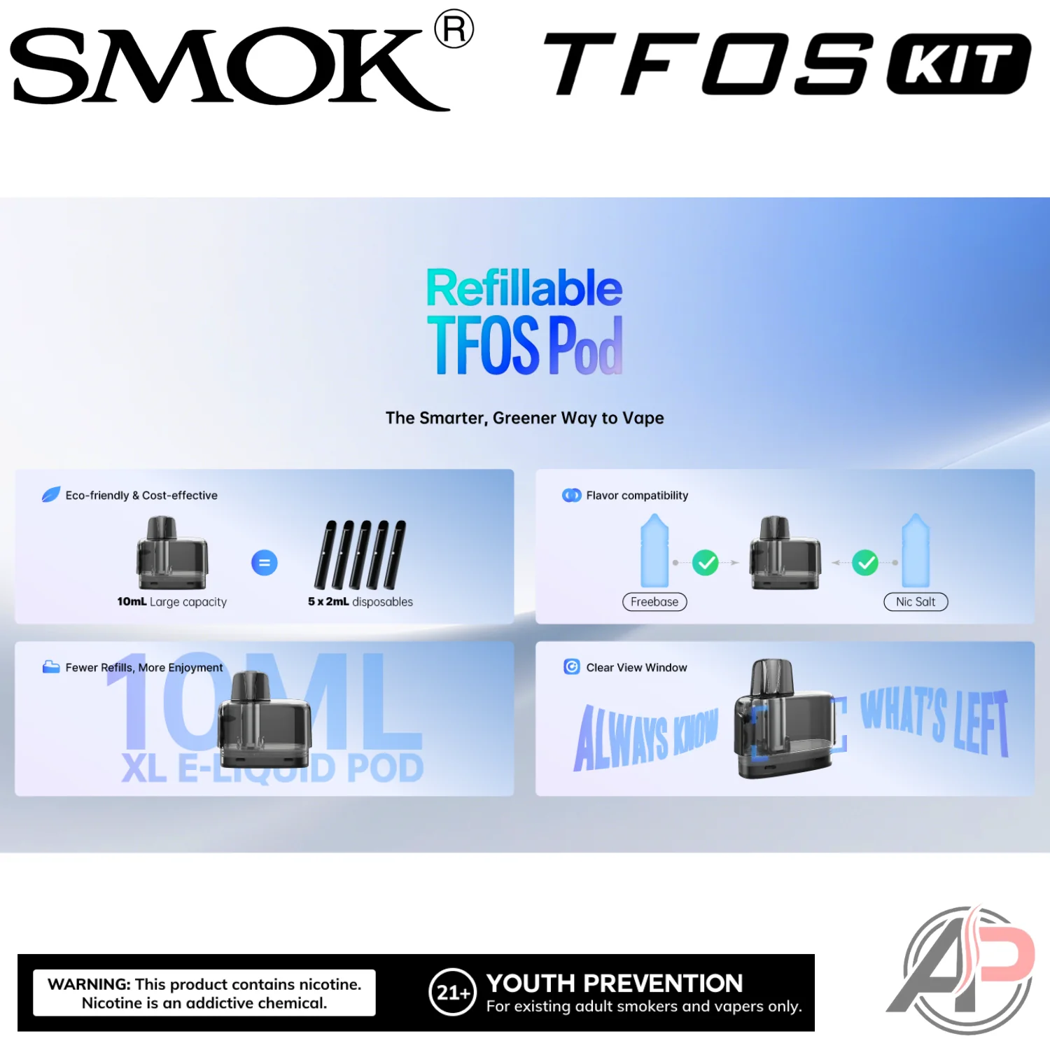 Smok TFOS Pod System Starter Kit Device - Image 5