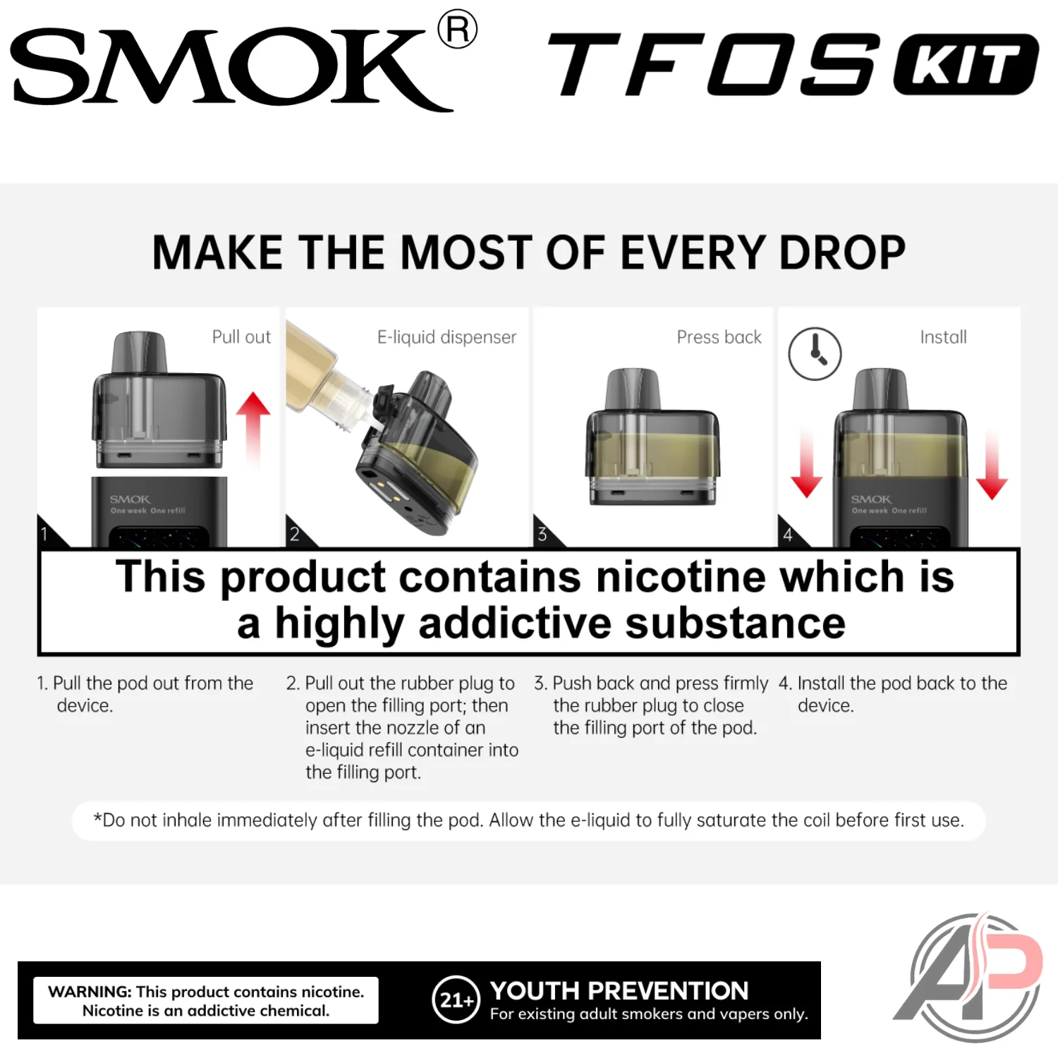 Smok TFOS Pod System Starter Kit Device - Image 8