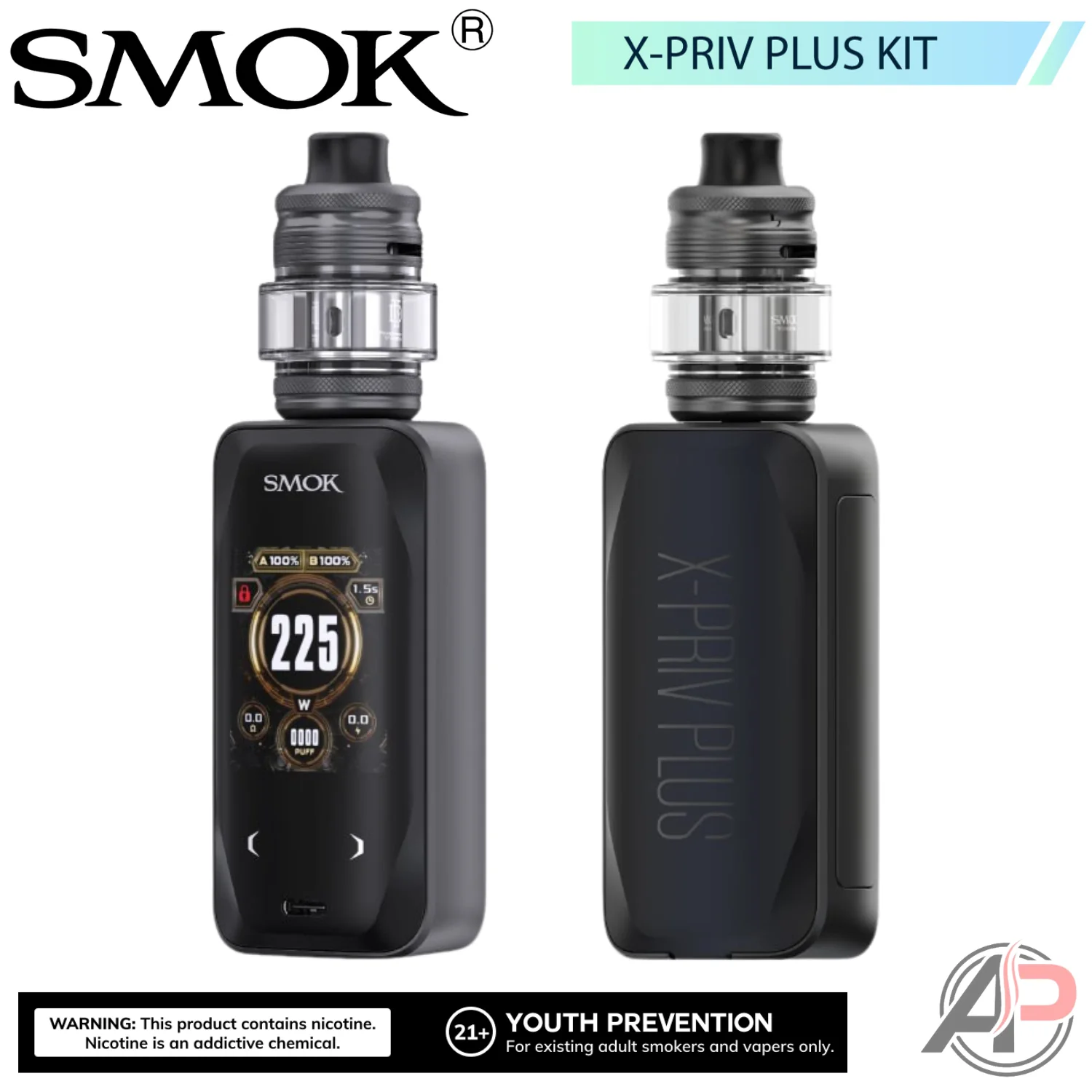 Smok X-Priv Plus 225W Box Mod System Starter Kit Device - Image 10
