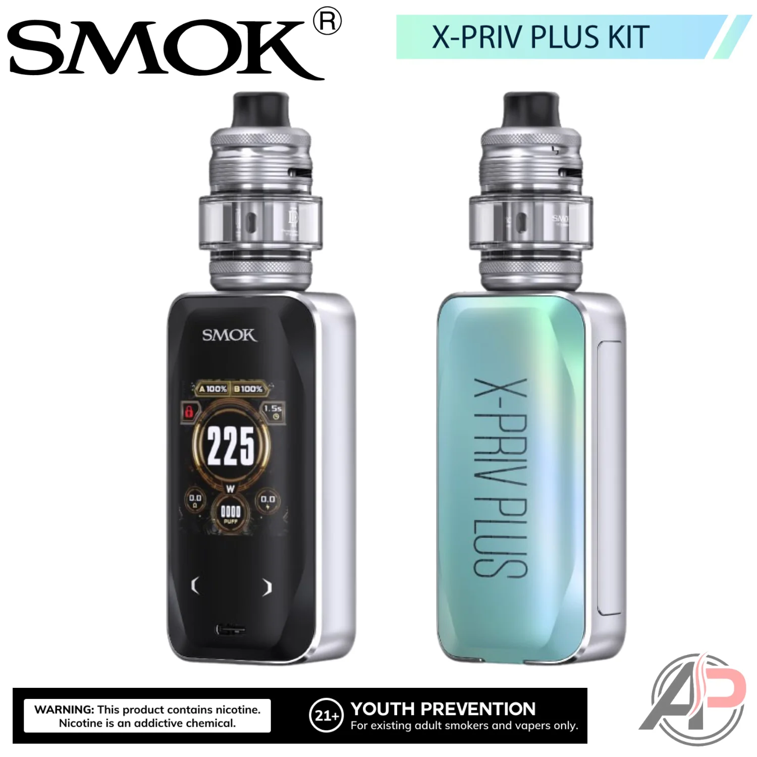 Smok X-Priv Plus 225W Box Mod System Starter Kit Device - Image 12