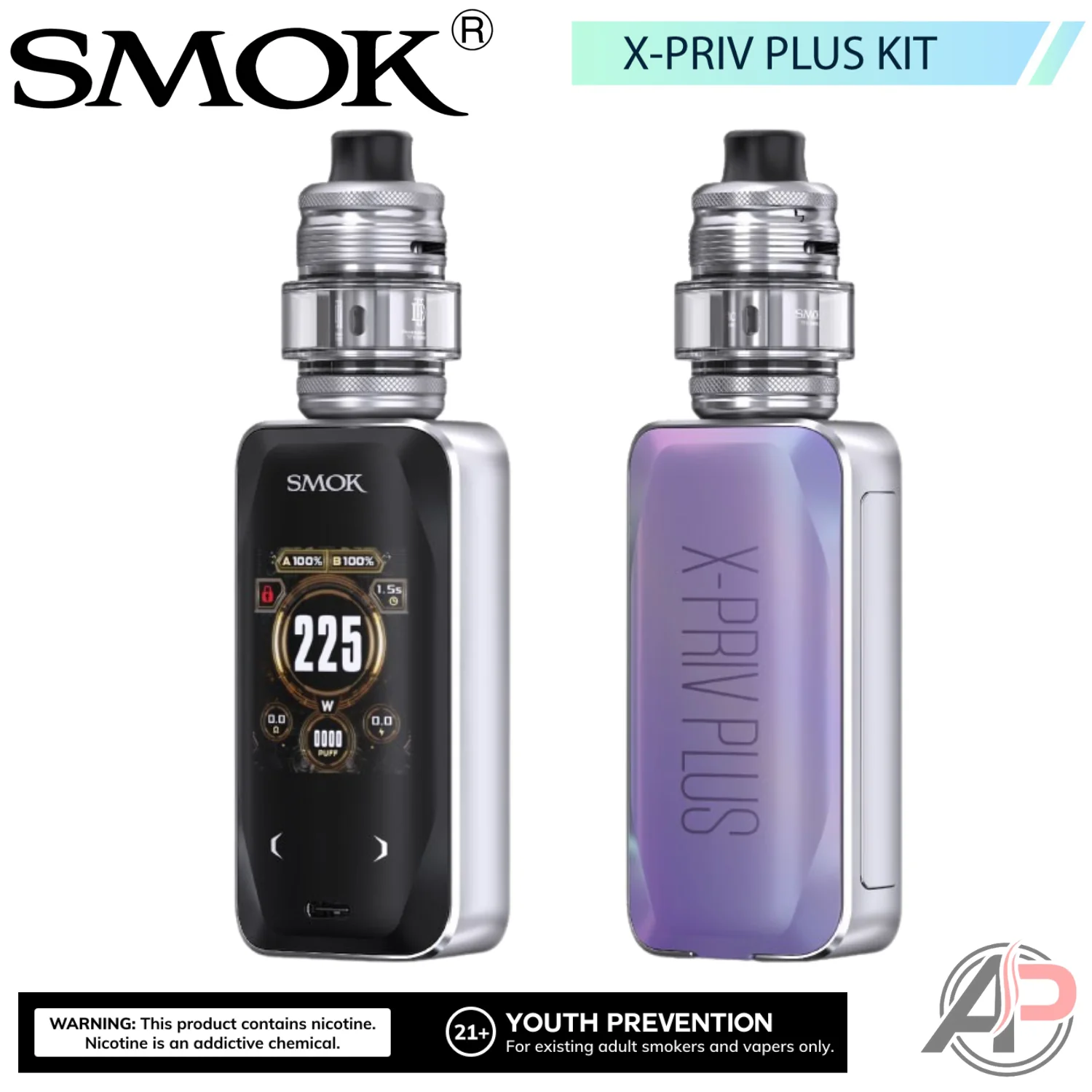 Smok X-Priv Plus 225W Box Mod System Starter Kit Device - Image 13