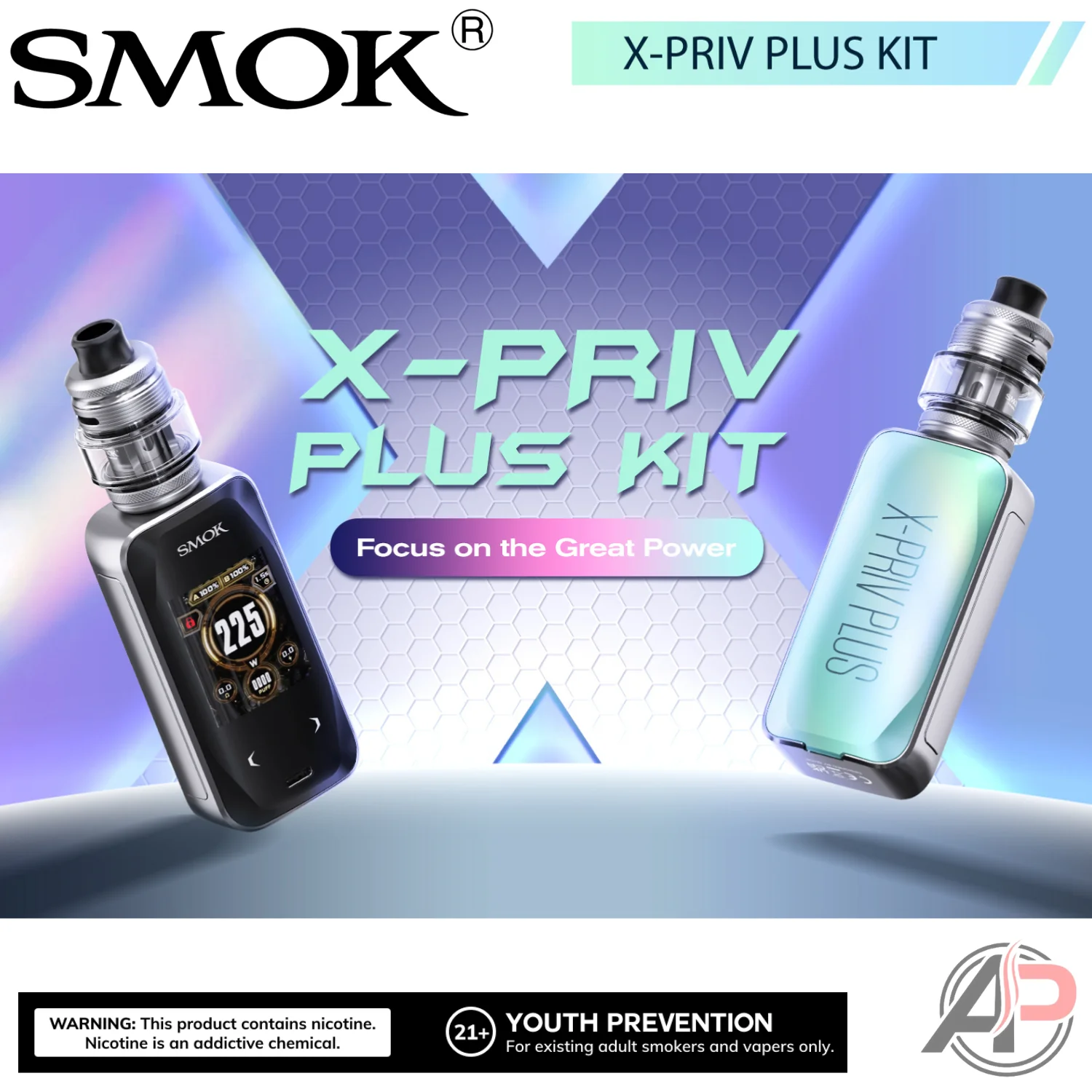 Smok X-Priv Plus 225W Box Mod System Starter Kit Device - Image 2