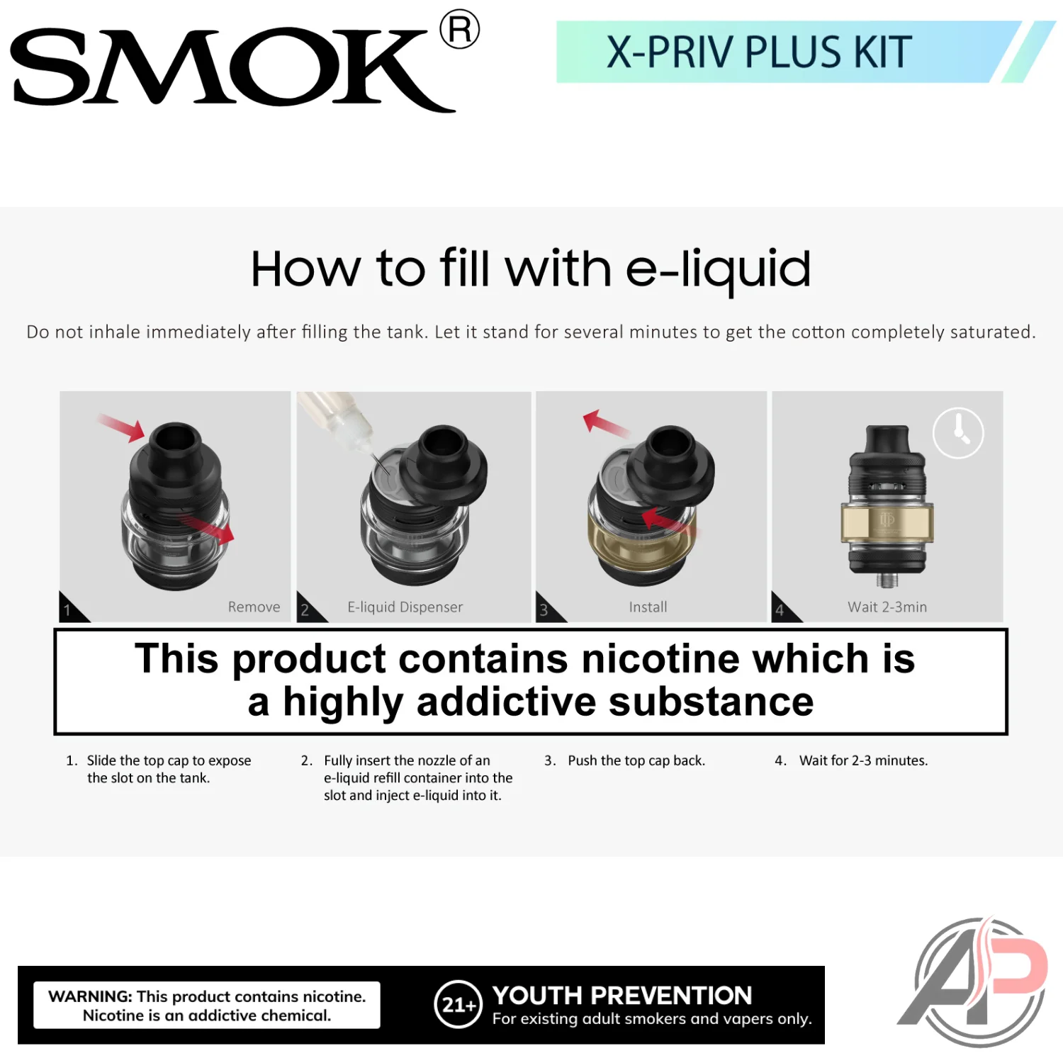 Smok X-Priv Plus 225W Box Mod System Starter Kit Device - Image 9