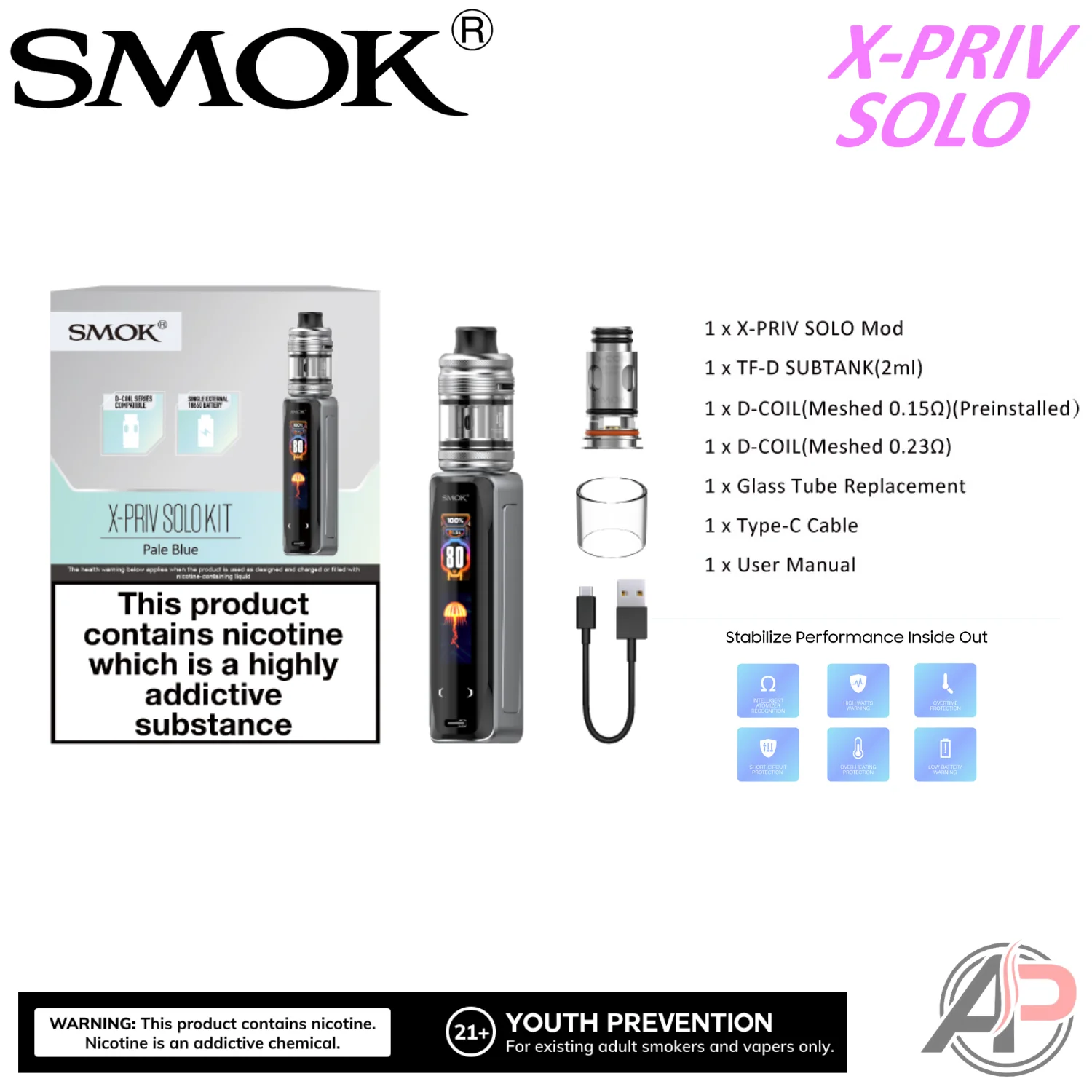 Smok X-Priv Solo 80W Mod System Starter Kit Device - Image 7