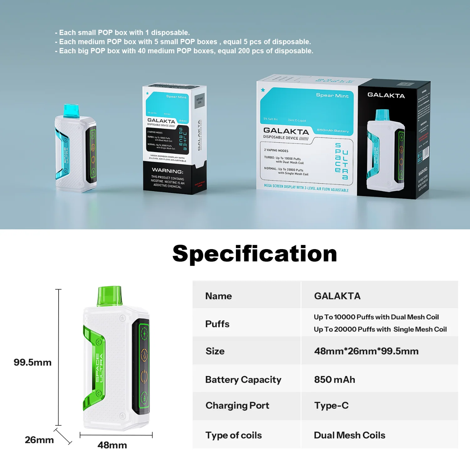 Space Ultra Galakta 20000 Puff Disposable Vape Device - Image 37