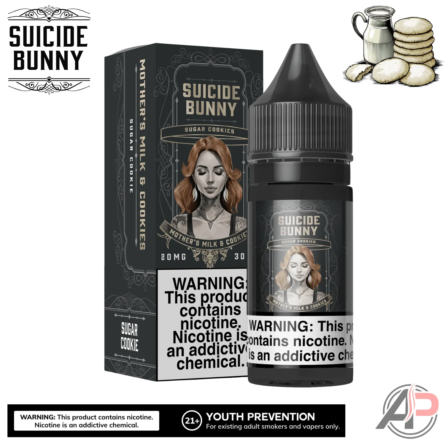 Suicide Bunny Mothers Milk And Cookies E-Liquid 120mL - Image 2