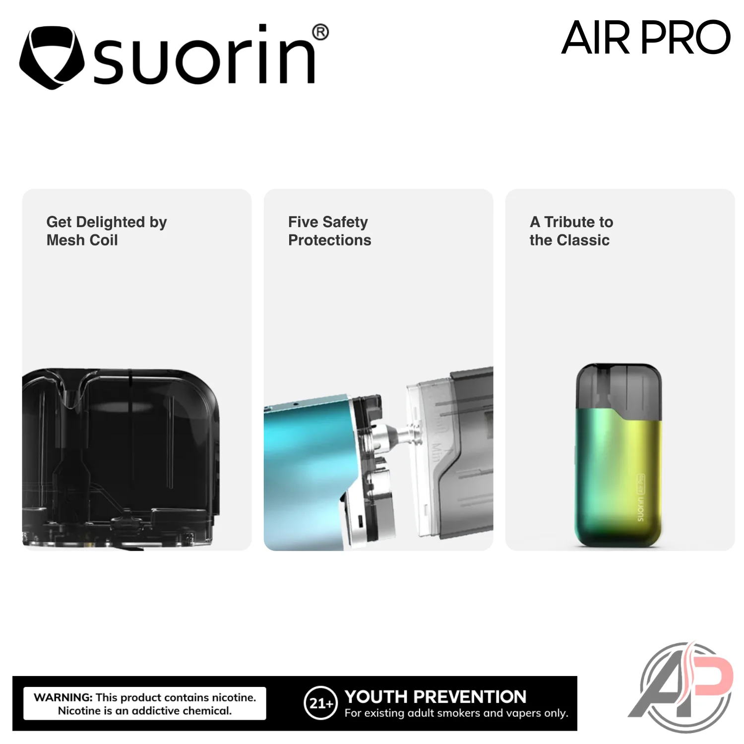 Suorin Air Pro 18w Pod System Starter Kit Device - Image 3