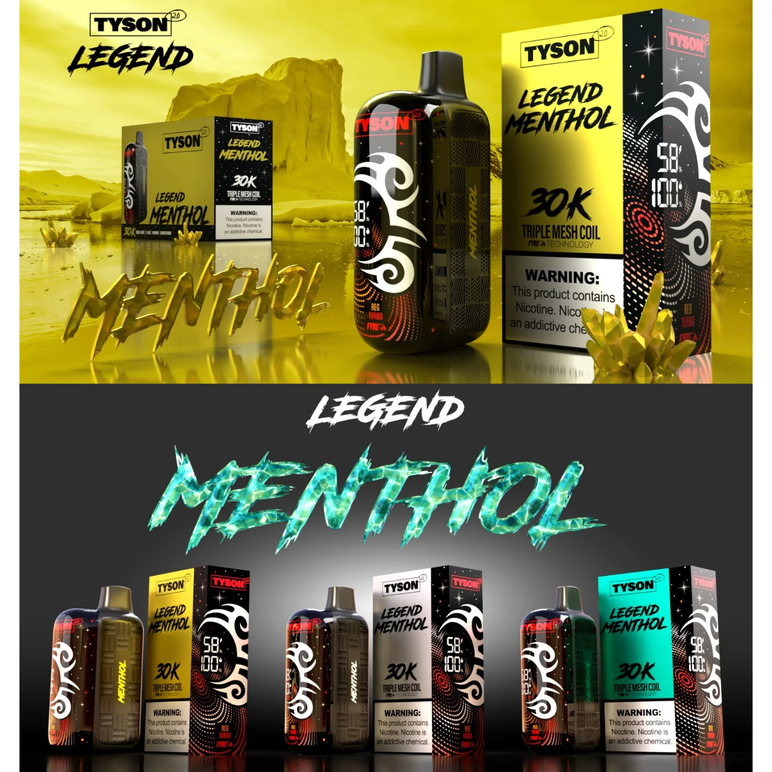 Tyson 2.0 Legend 30,000 Puffs Disposable Vape Device - Image 2