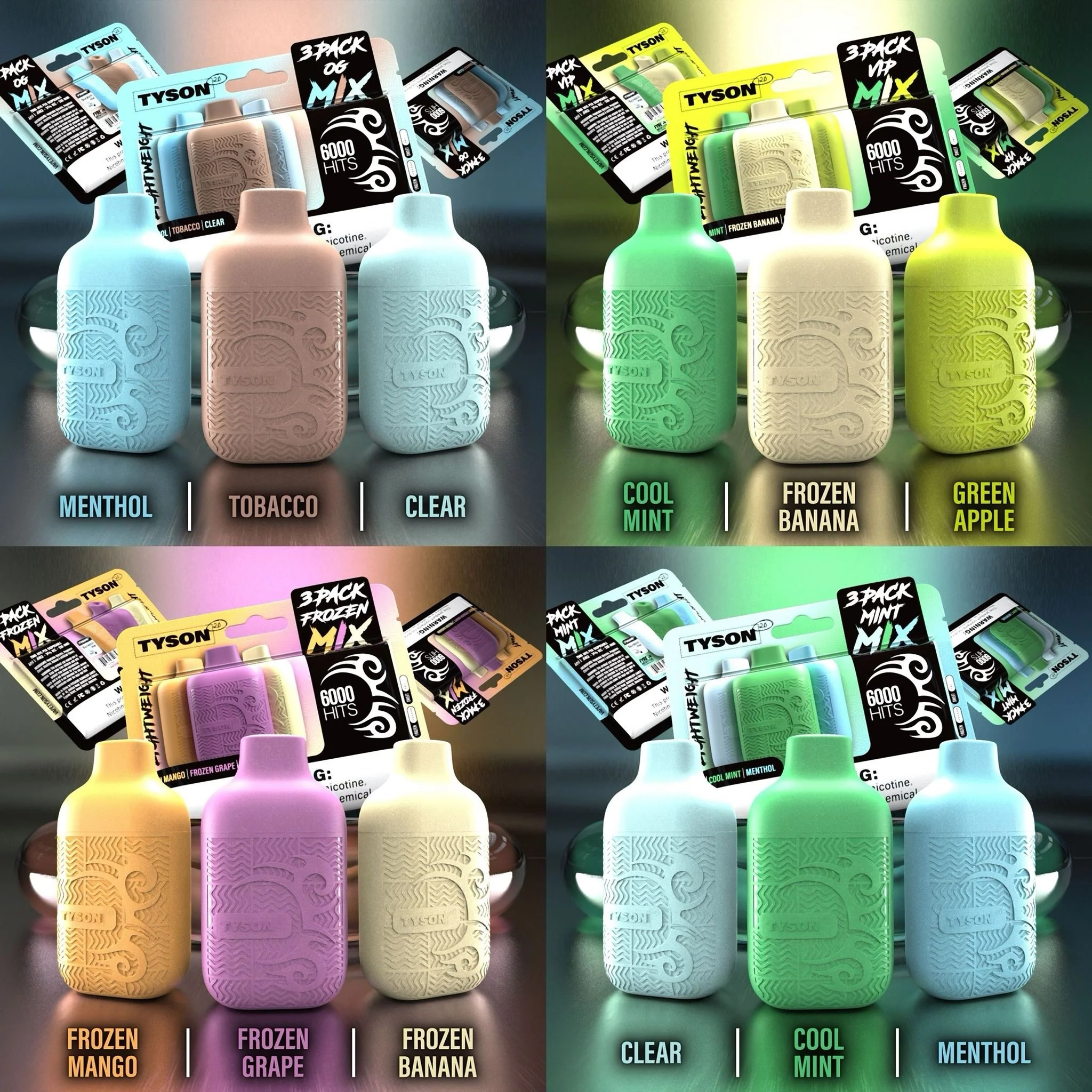Tyson 2.0 Lightweight 6000 Puffs Disposable Vape Device 3 Pack - Image 3