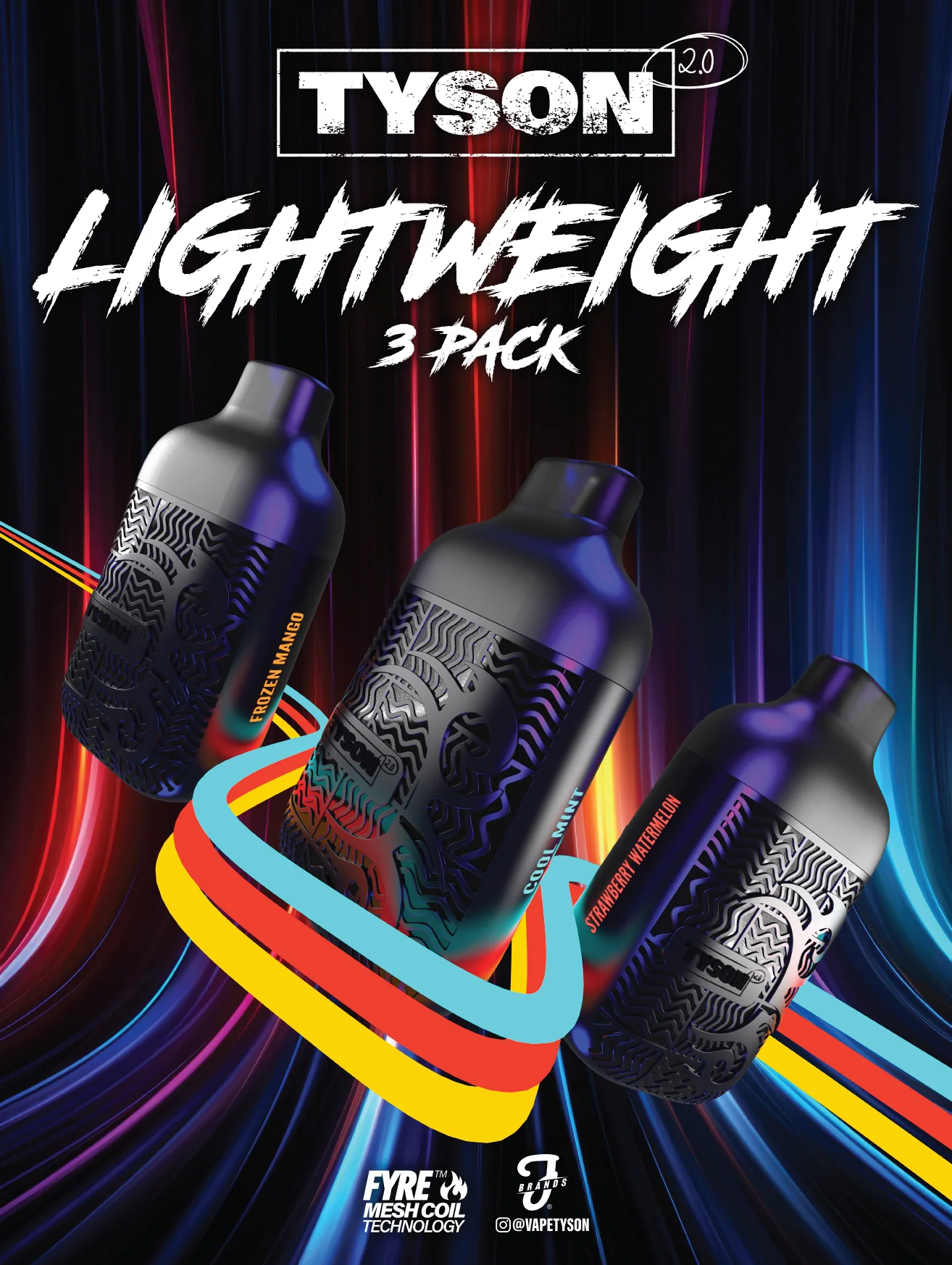 Tyson 2.0 Lightweight 6000 Puffs Disposable Vape Device 3 Pack - Image 5