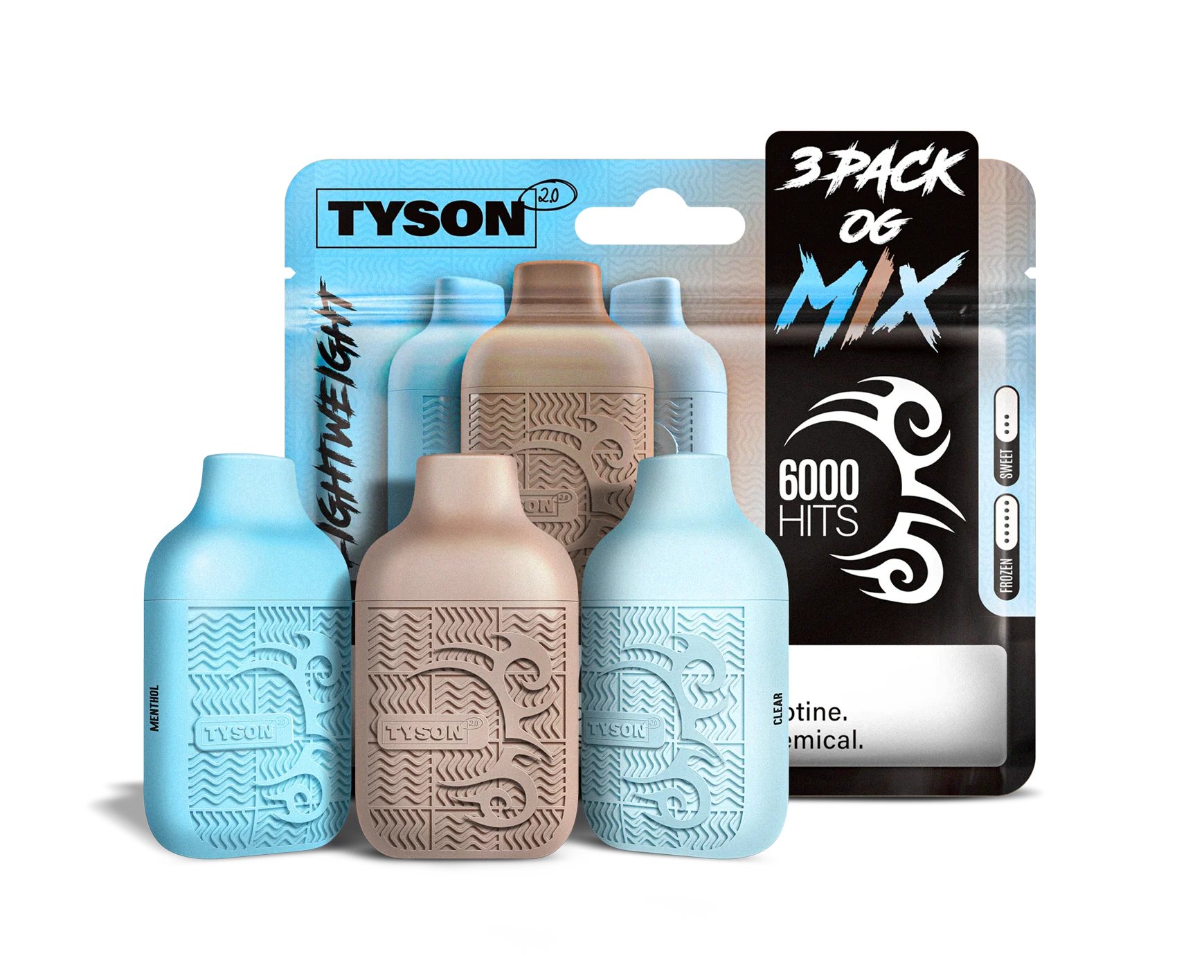 Tyson 2.0 Lightweight 6000 Puffs Disposable Vape Device 3 Pack - Image 6