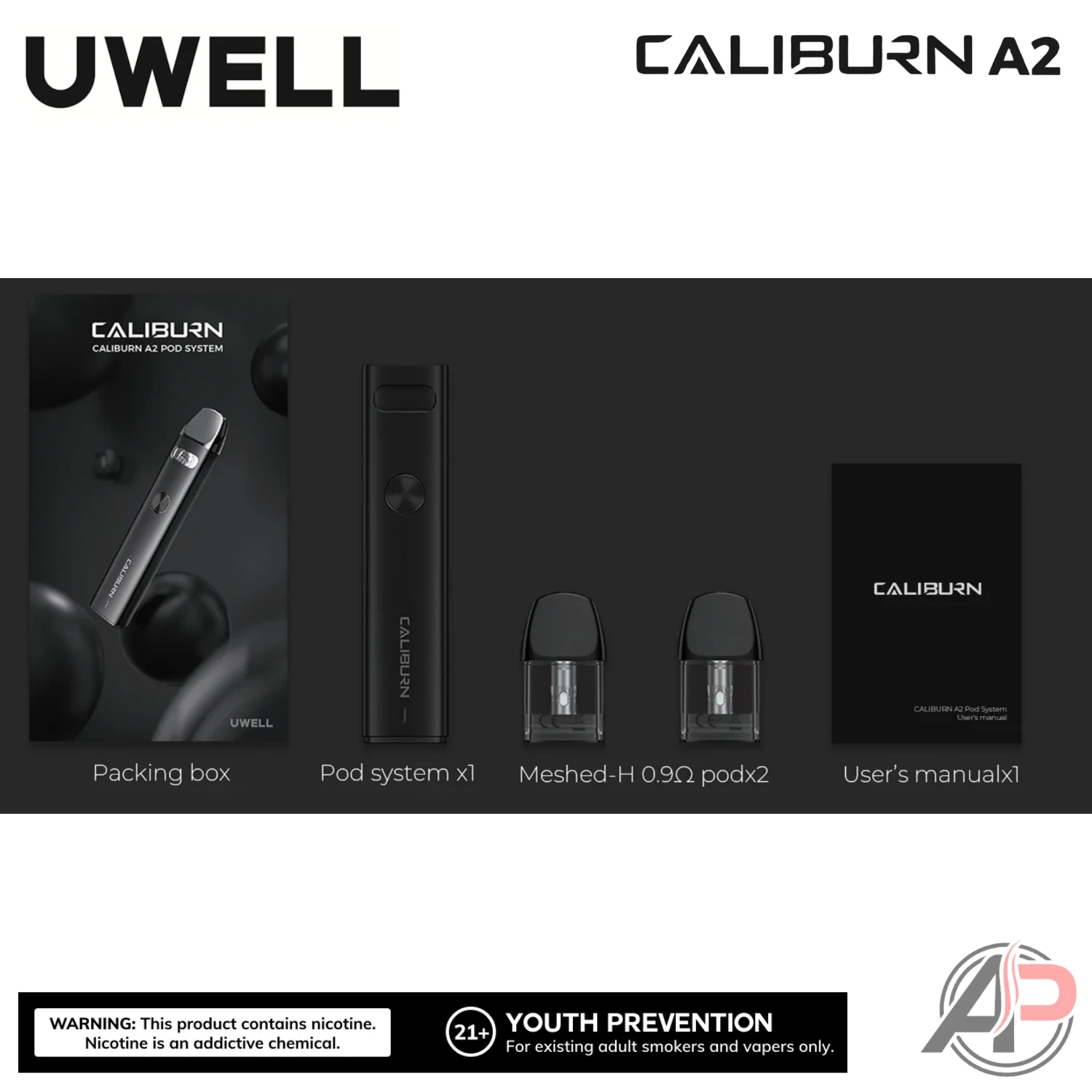 Uwell Caliburn A2 15W Pod System Starter Kit Device - Image 4
